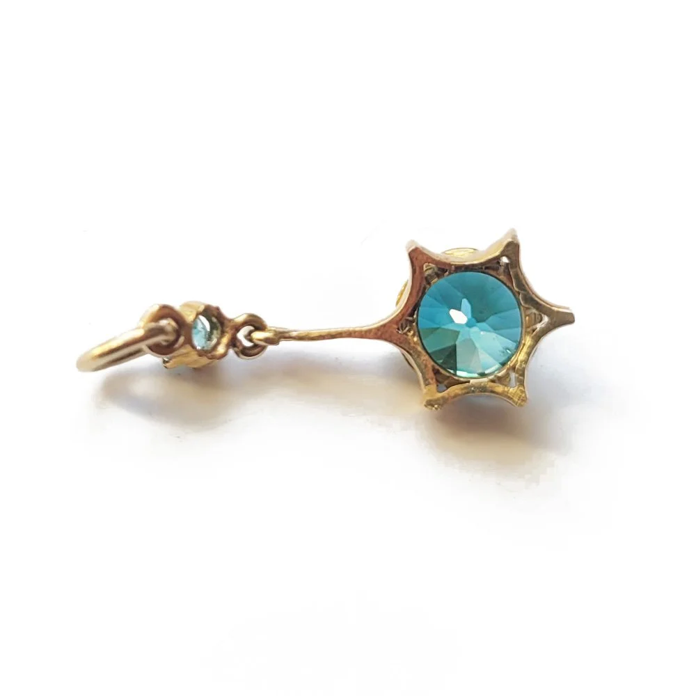 Antique Blue Zircon Pendant