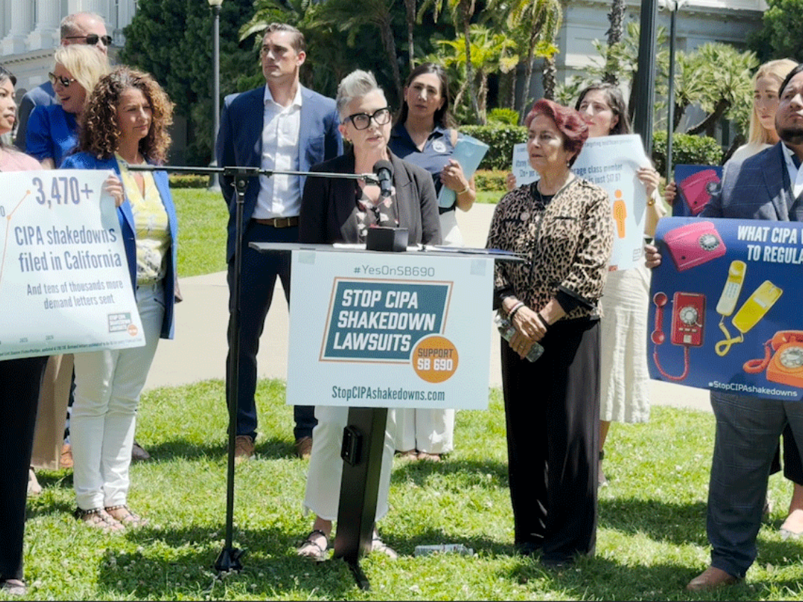 CalChamber and CalTravel supported Sen. Anna Caballero at a news conference for her bill SB 690 