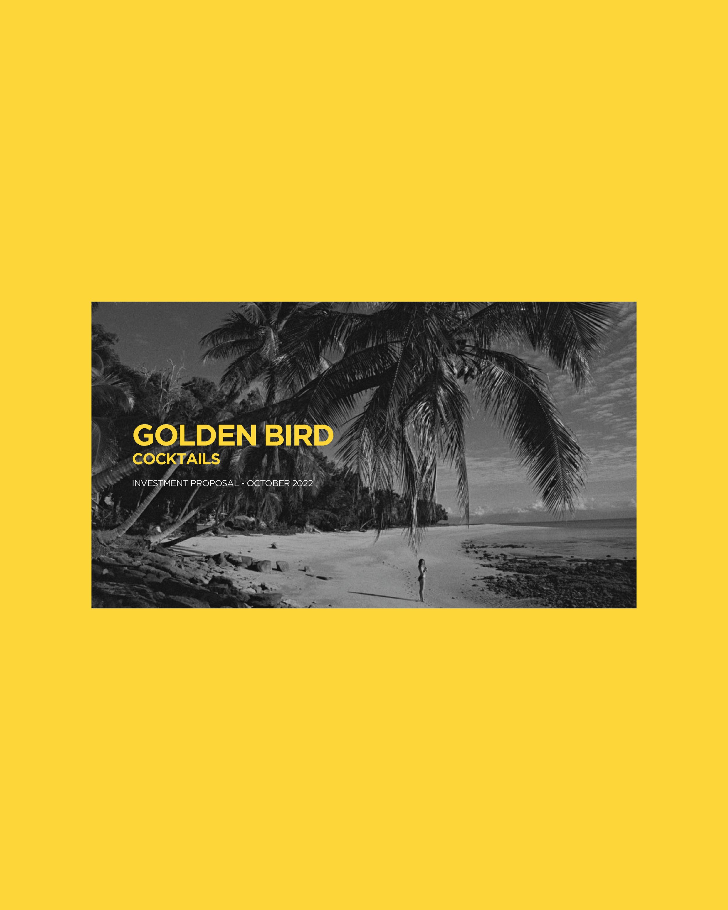 Golden Bird Cocktails Pitch Deck