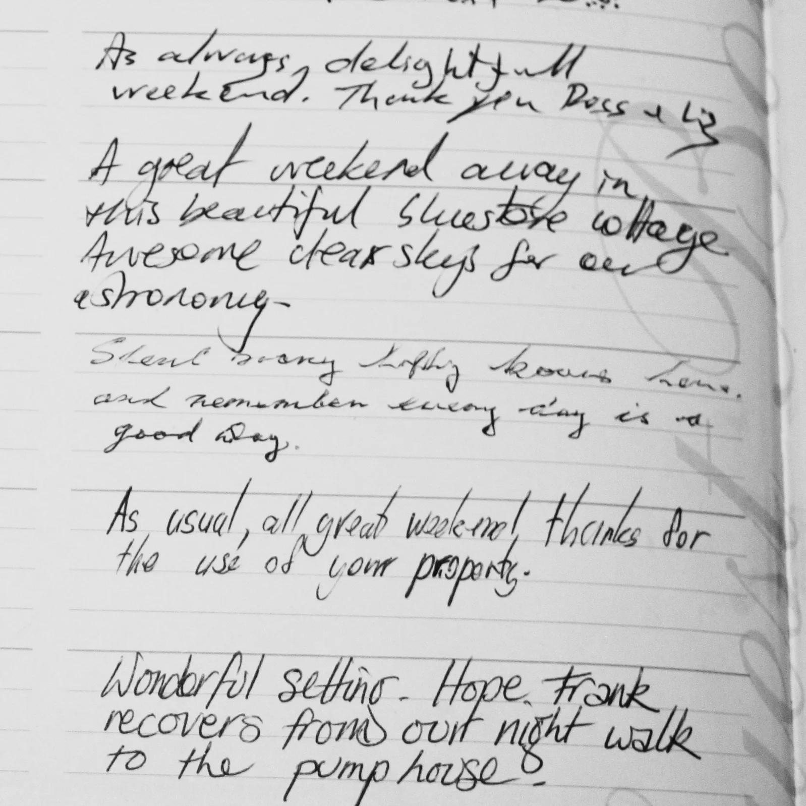 Guest book with comments