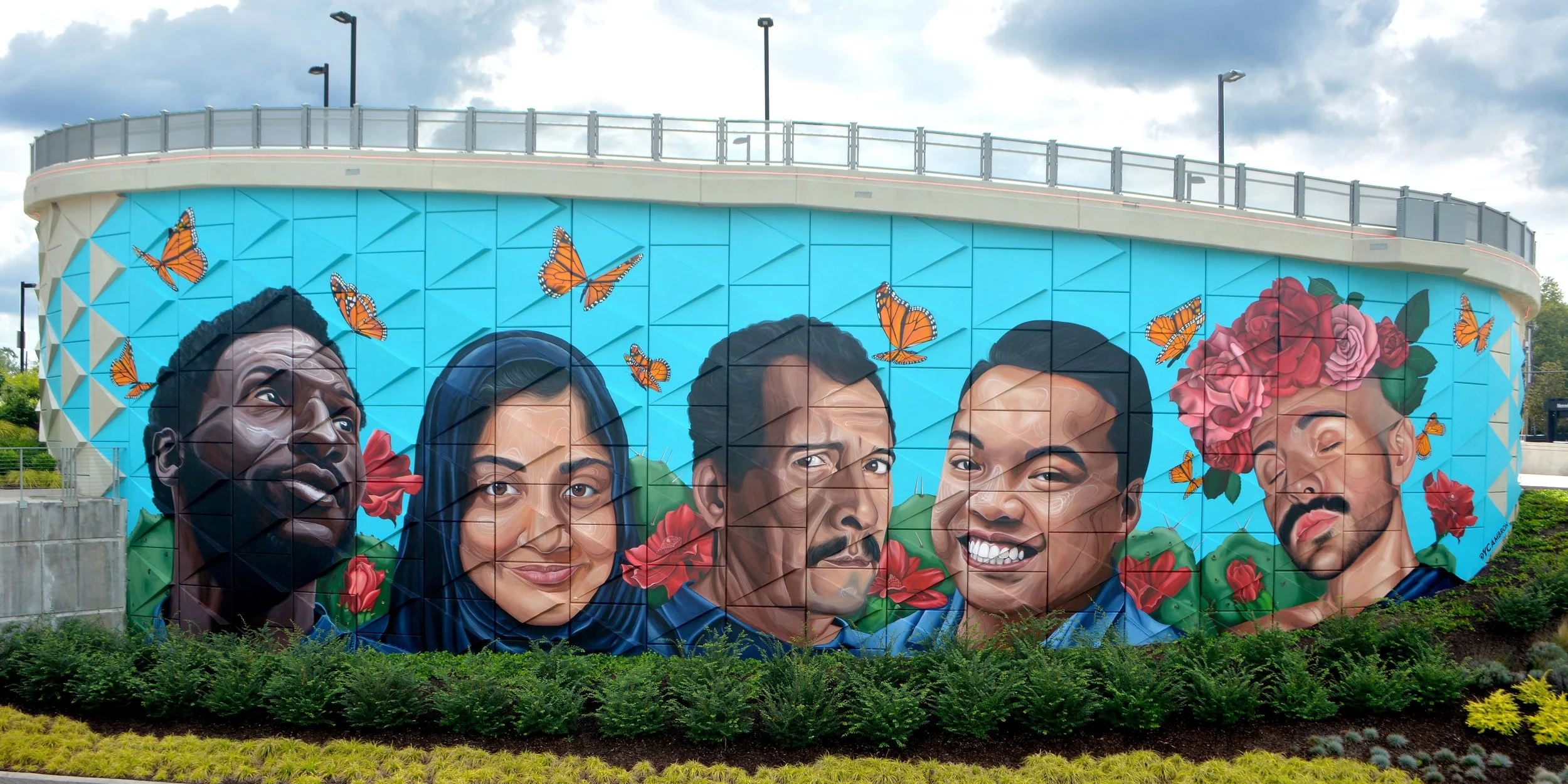 "Monuments: Atlanta's Immigrants," 2020, Mercedes-Benz Stadium, Atlanta, GA