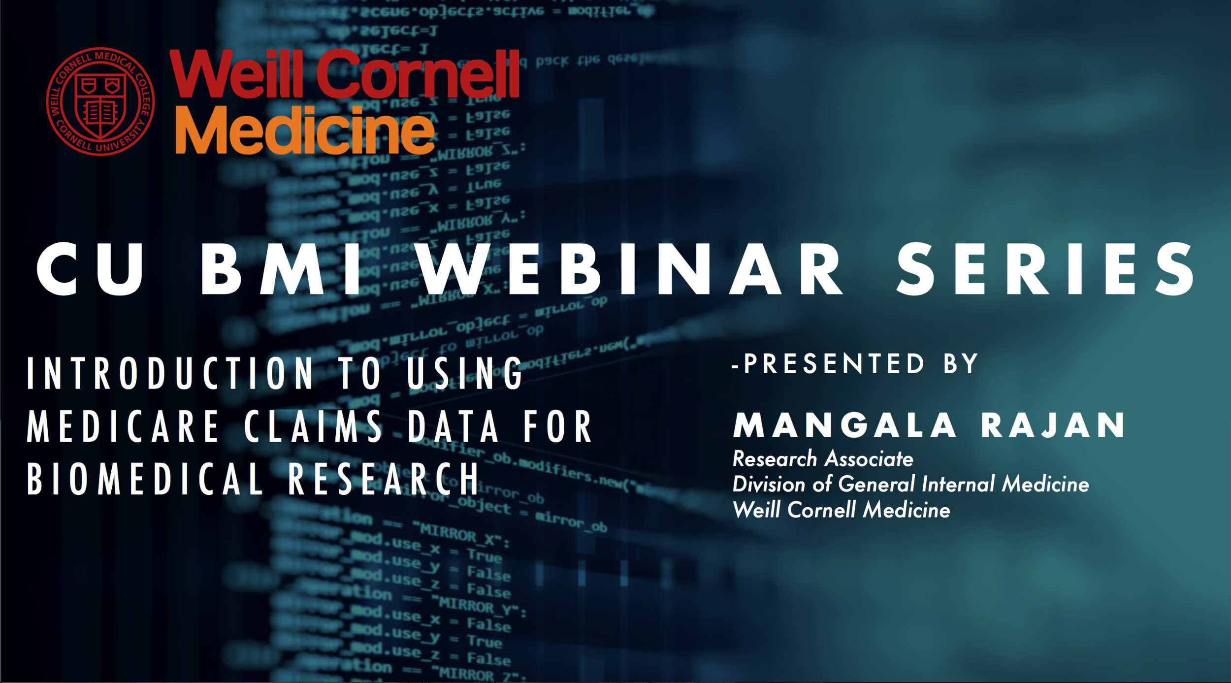 Introduction to Using Medicare Claims Data for Biomedical Research