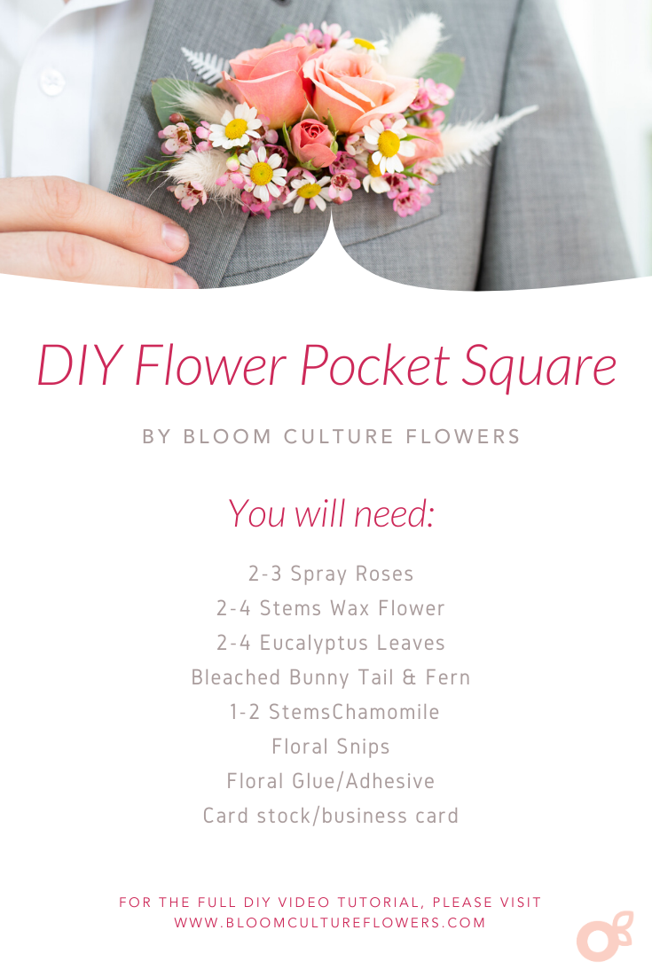 Diy Flower Pocket Square Bloom