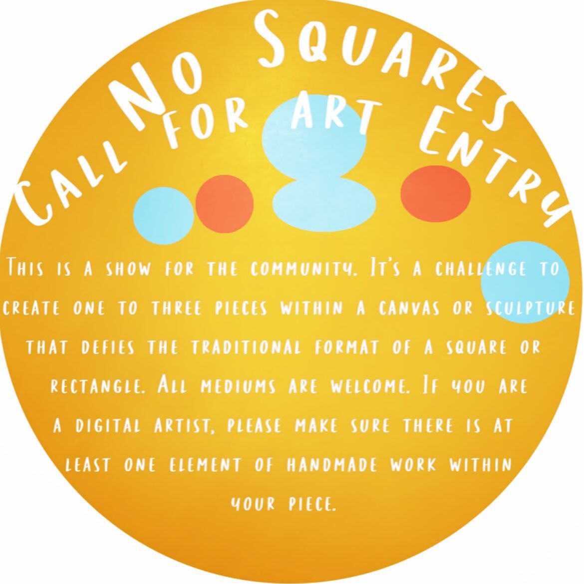 Guys!! It&rsquo;s time for our summer community show!! ONE WEEK LEFT BEFORE DROP OFF DATE!! 

No squares means no canvas or surfaces shaped as a square or rectangle. These shapes can be used within your piece(s), but your surface must be round, hexag