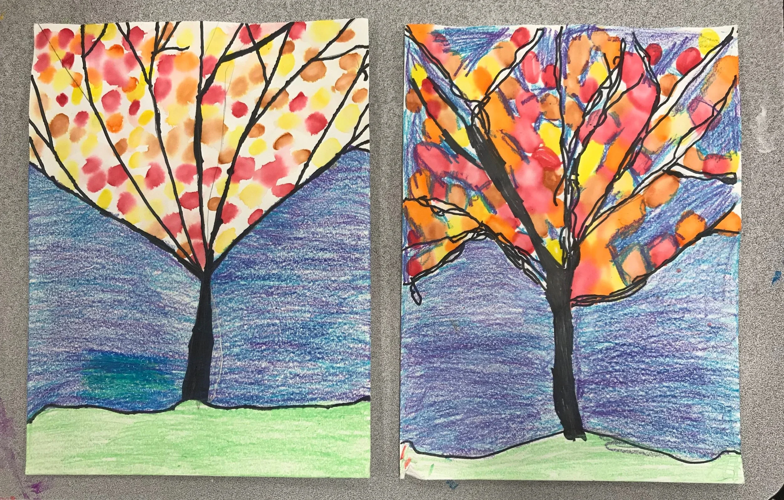 1st and 2nd Grade Fall Trees