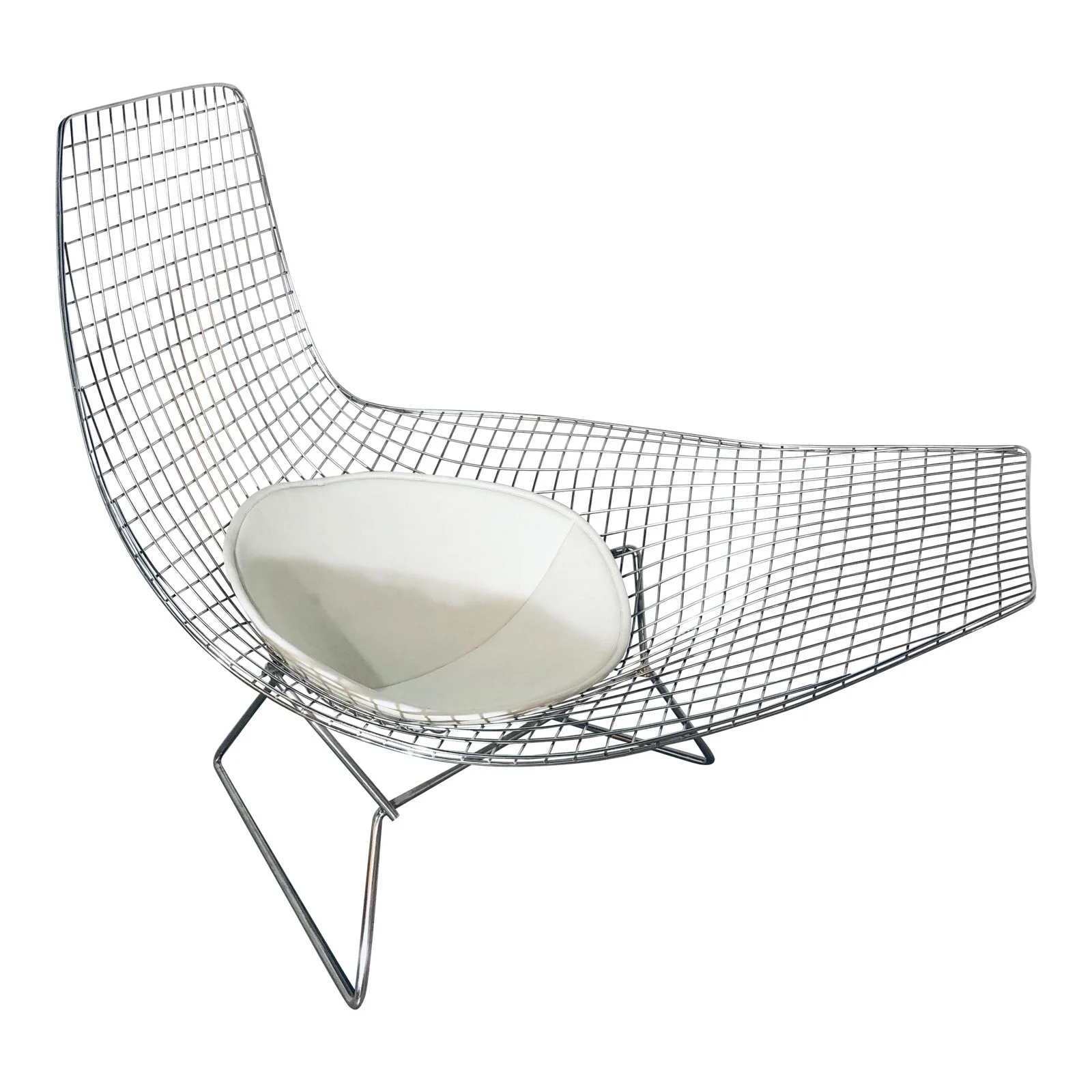 Modern Contemporary Harry Bertoia Style Asymmetrical Lounge Chair