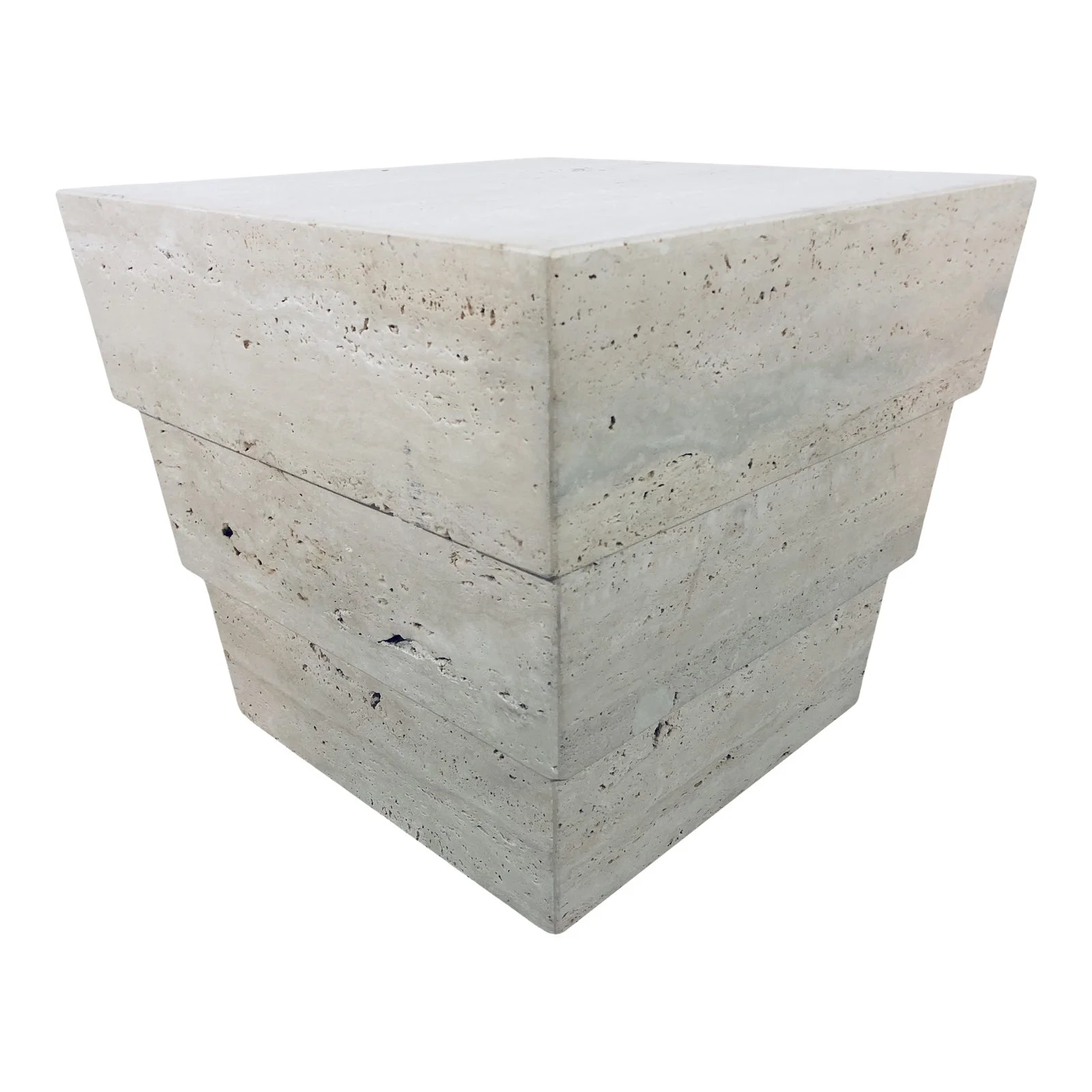 1970s Mid-Century Modern Italian Travertine Pedestal