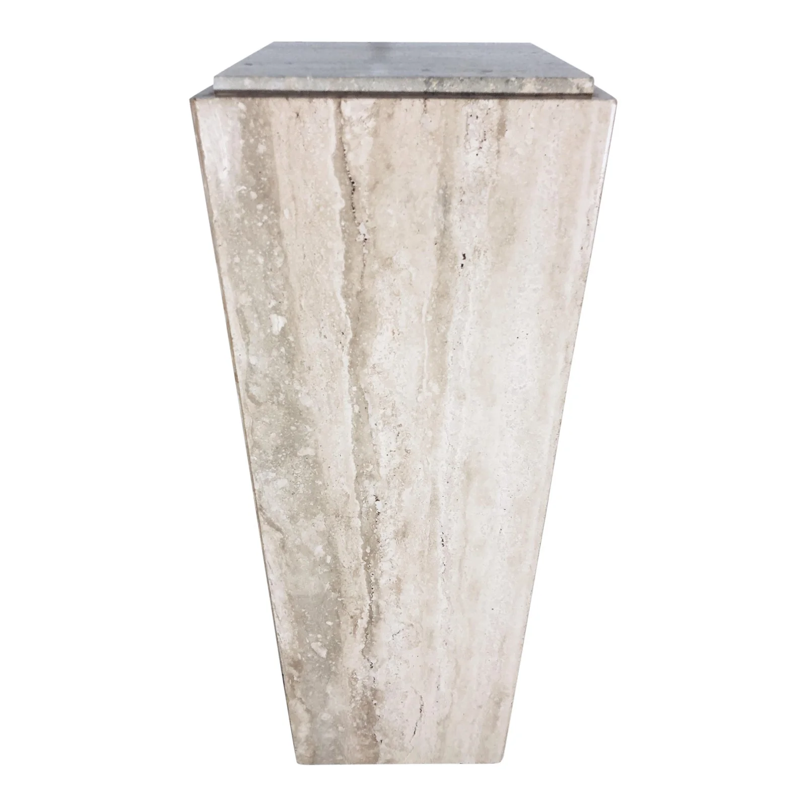 1970s Mid-Century Modern Italian Travertine Pedestal Table