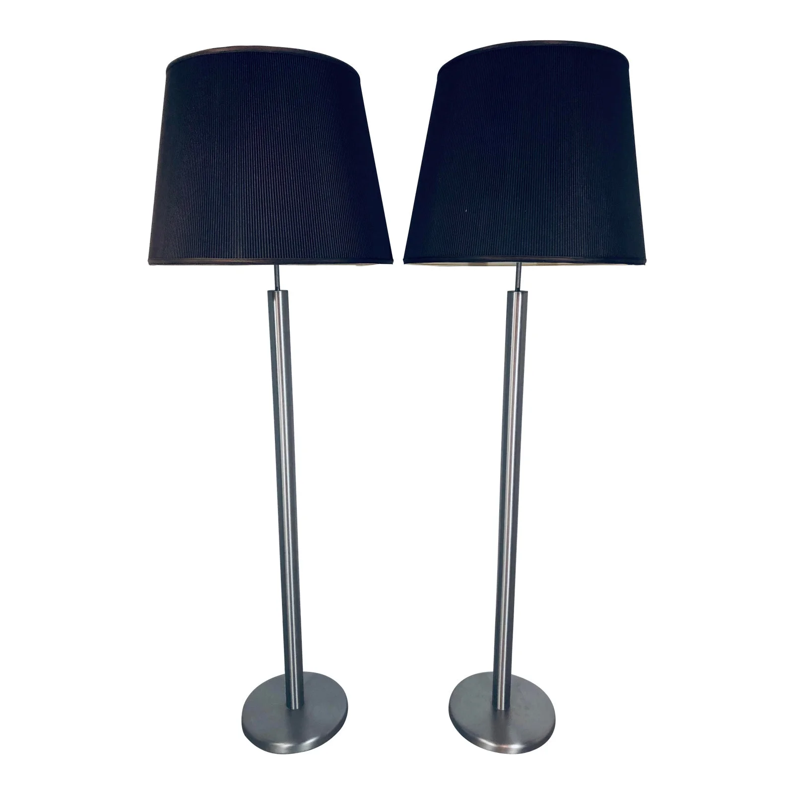 Robert Sonneman Floor Lamps for Kovacs With Shades - a Pair