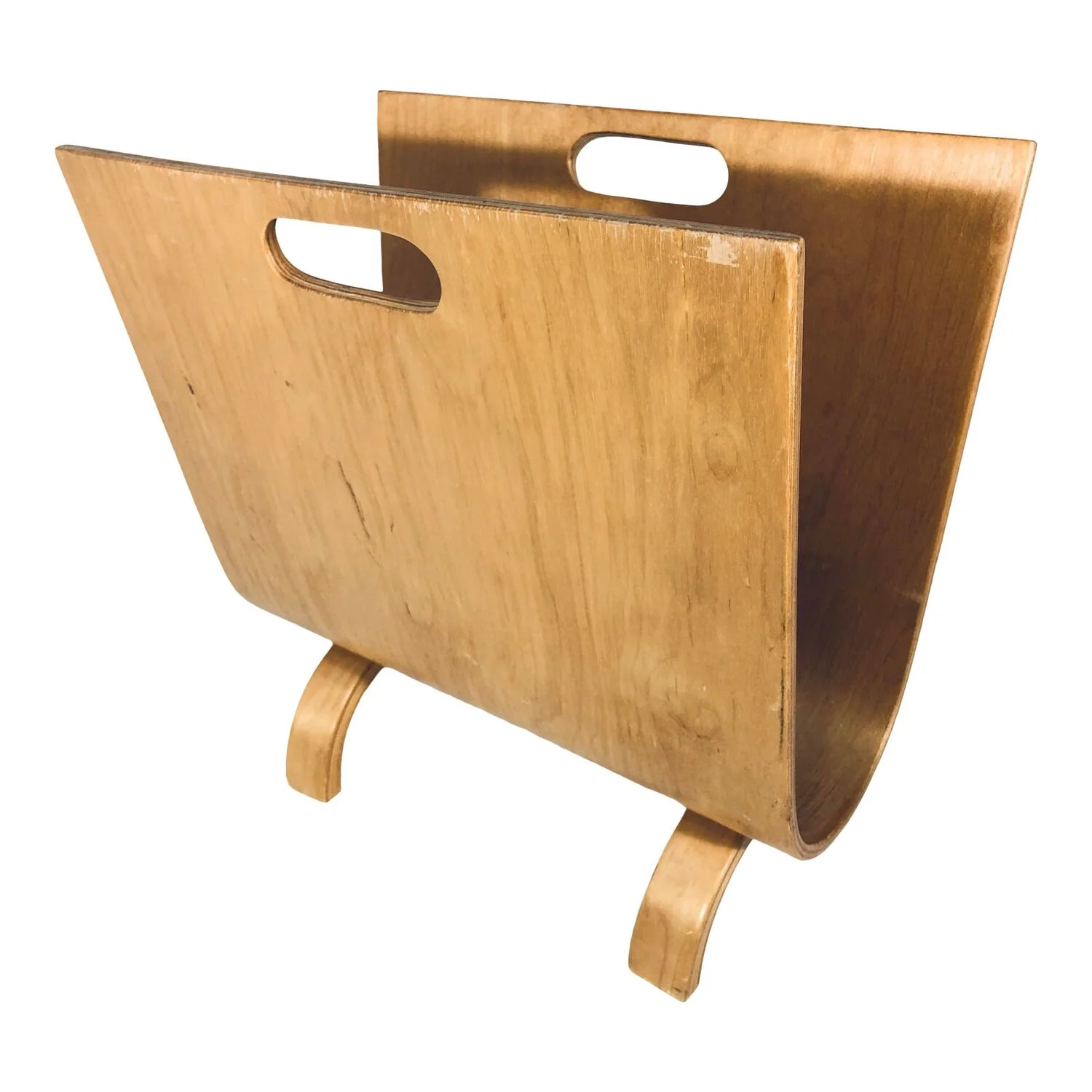 Alvar Aalto Style Bent Wood Magazine Rack