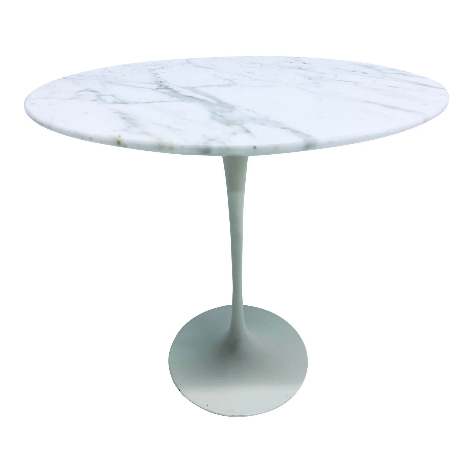 Early Knoll Carrara Marble Tulip Side Table by Eero Saarinen