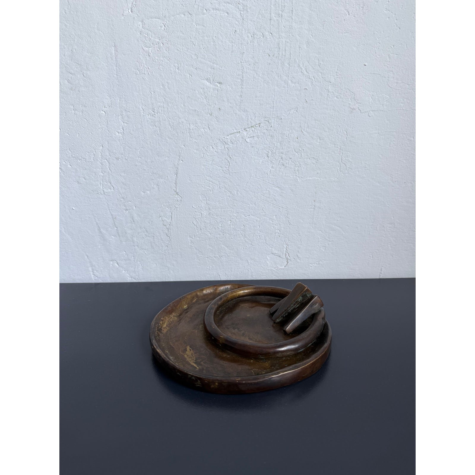 brazilian-modern-handcrafted-studio-bronze-ashtray-or-catchall-signed-ds-3071