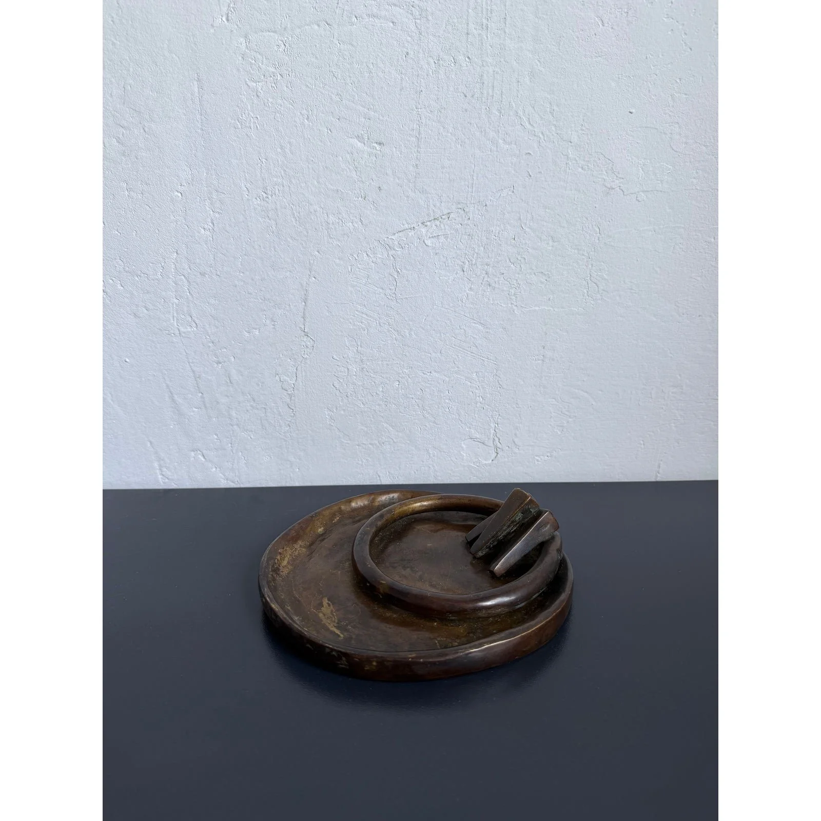 brazilian-modern-handcrafted-studio-bronze-ashtray-or-catchall-signed-ds-3071