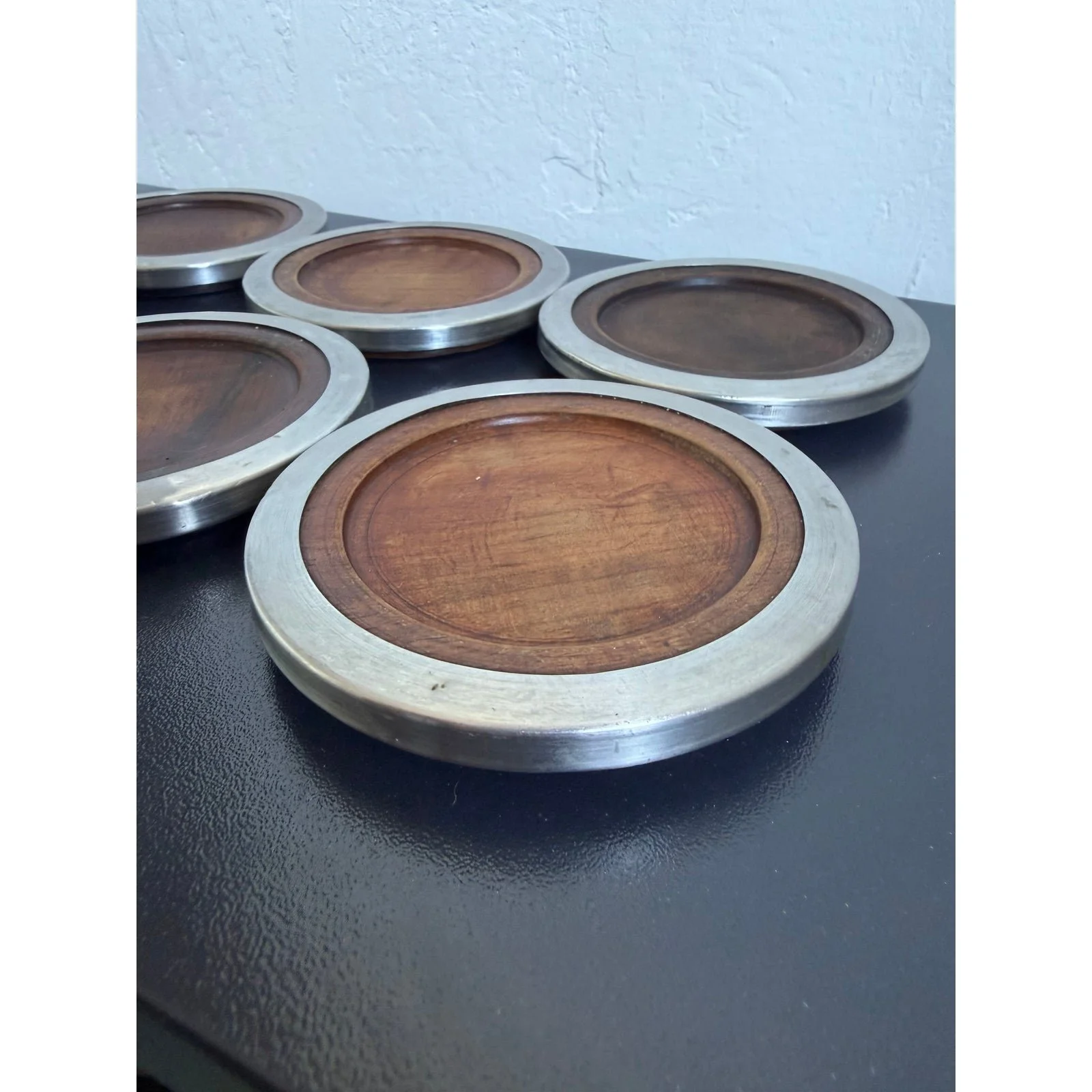jean-dobre-jacaranda-and-stainless-steel-coasters-for-tropic-art-set-of-six-9196