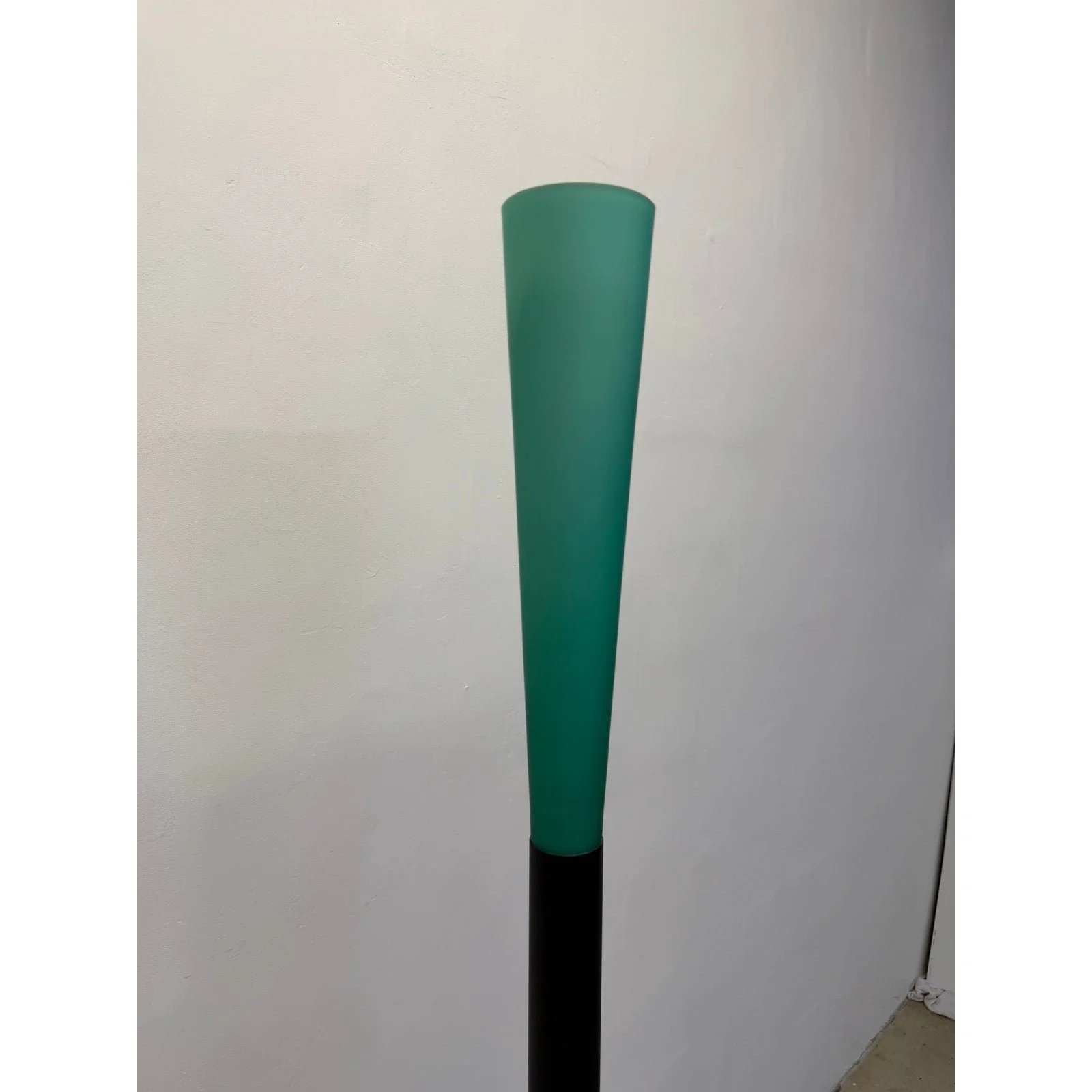 koch-and-lowy-postmodern-green-glass-and-steel-floor-lamp-1990s-8979