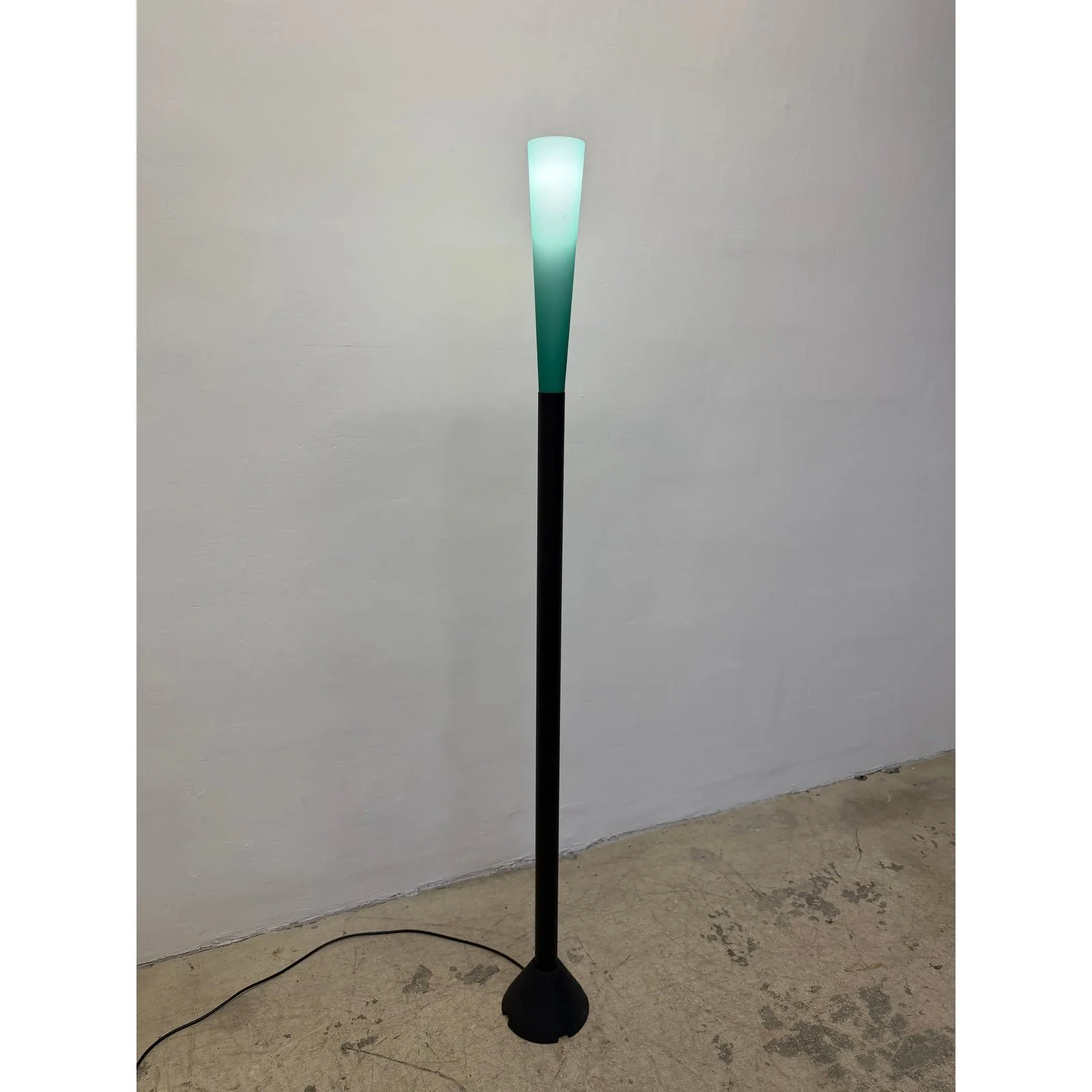 koch-and-lowy-postmodern-green-glass-and-steel-floor-lamp-1990s-0260