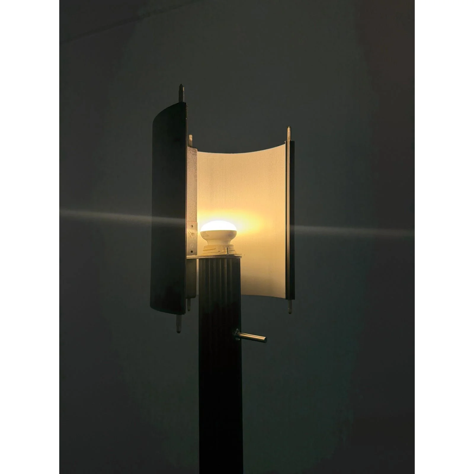 koch-and-lowy-postmodern-black-steel-floor-lamp-with-adjustable-shade-1990