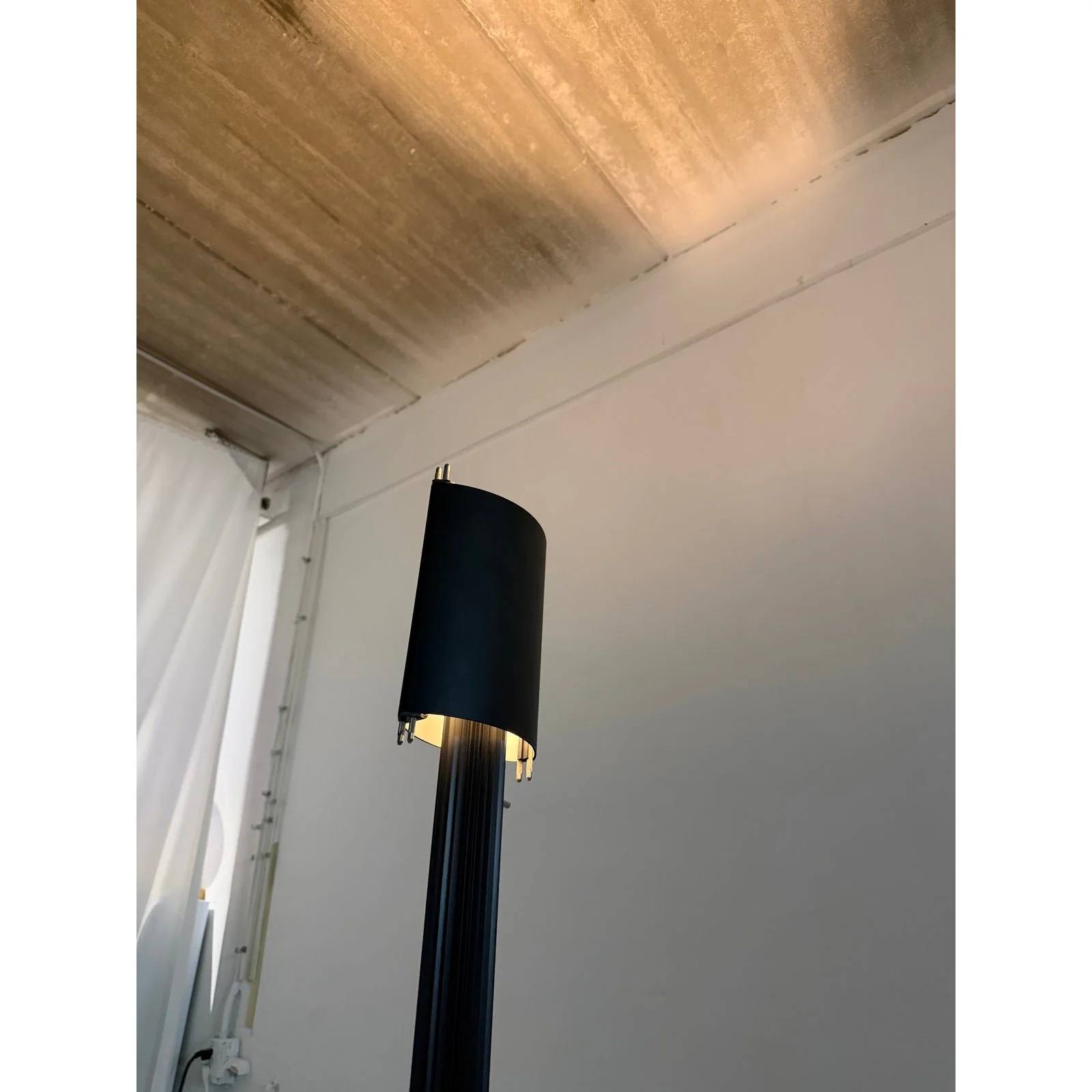 koch-and-lowy-postmodern-black-steel-floor-lamp-with-adjustable-shade-1990