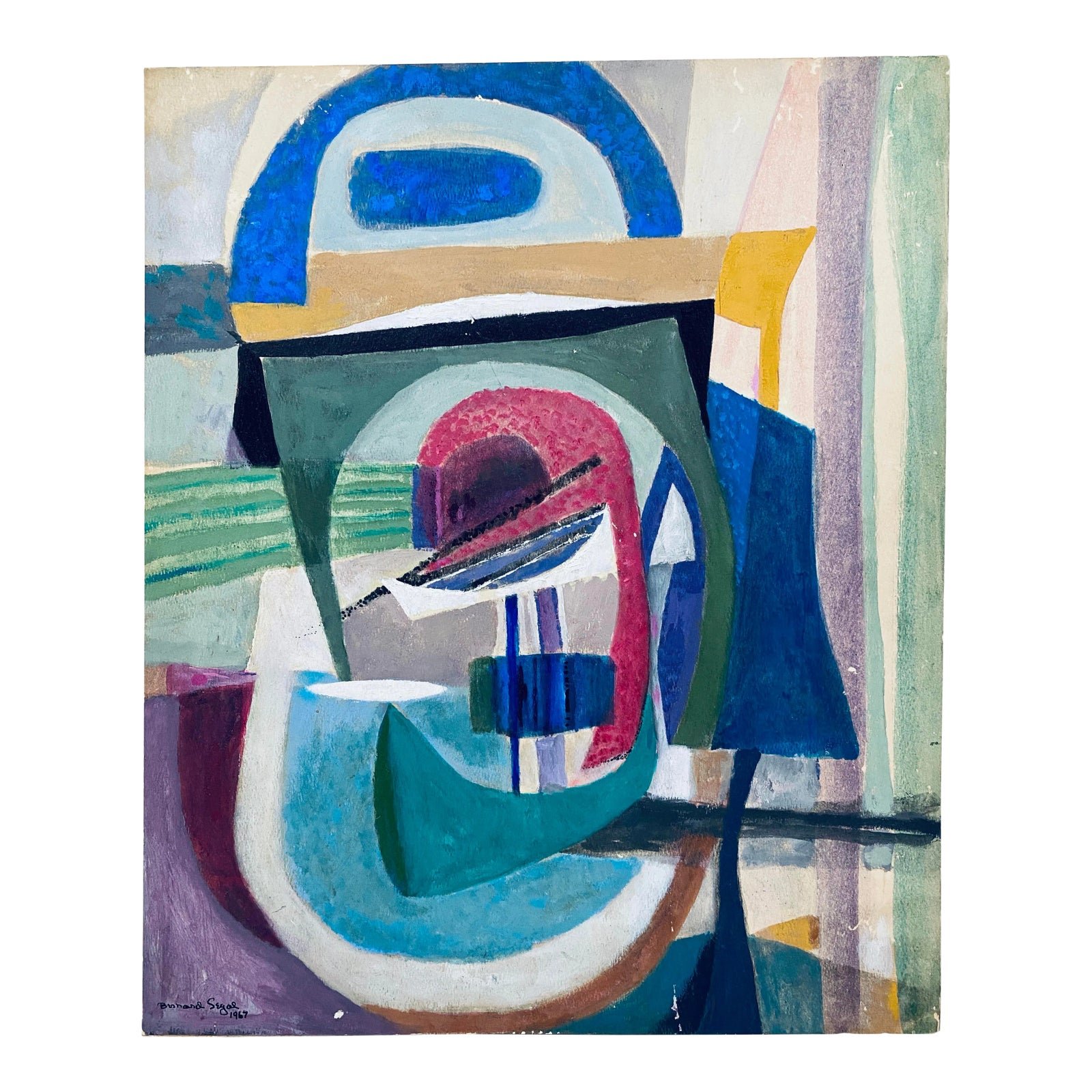 bernard-segal-the-blue-arc-acrylic-painting-on-board-0061