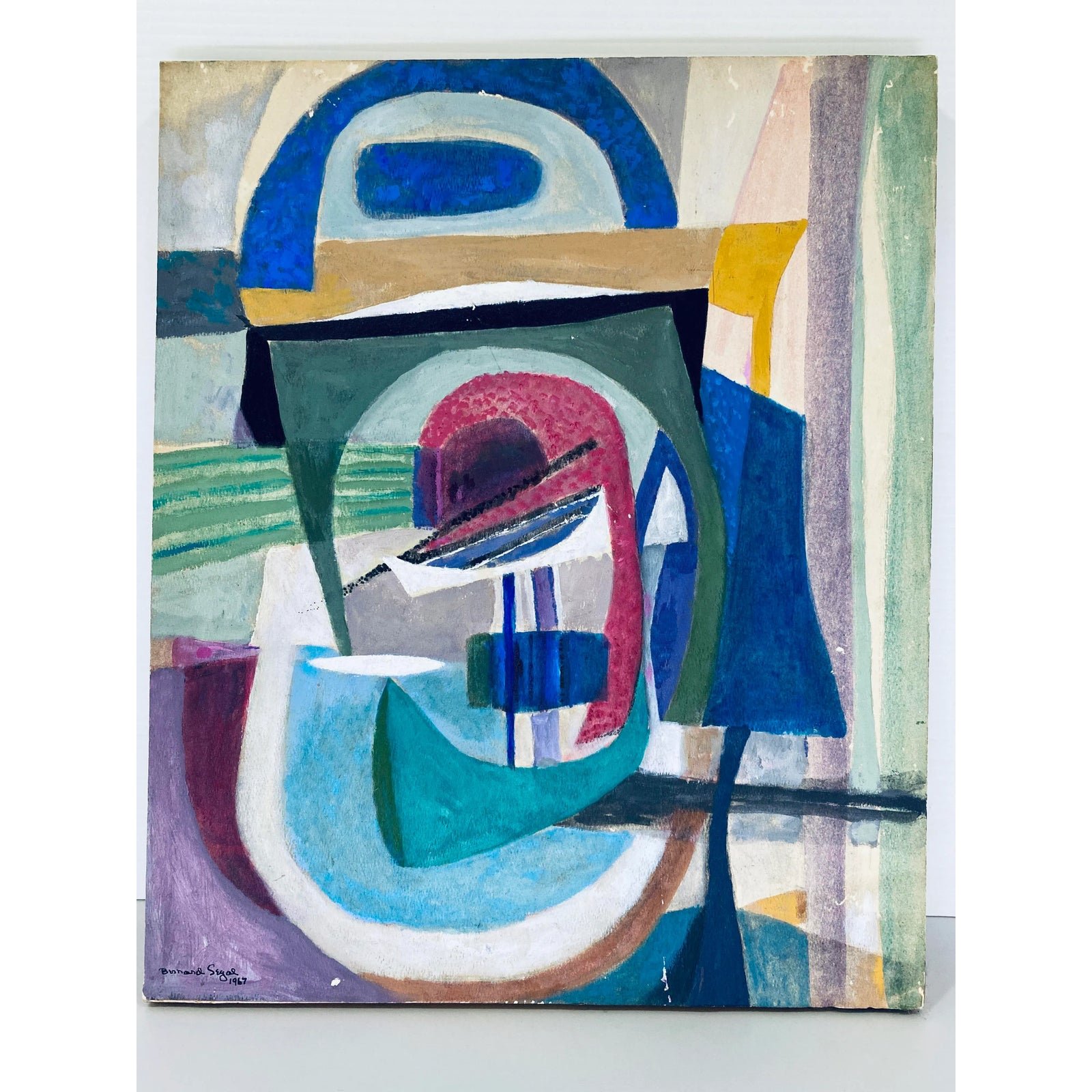 bernard-segal-the-blue-arc-acrylic-painting-on-board-6885
