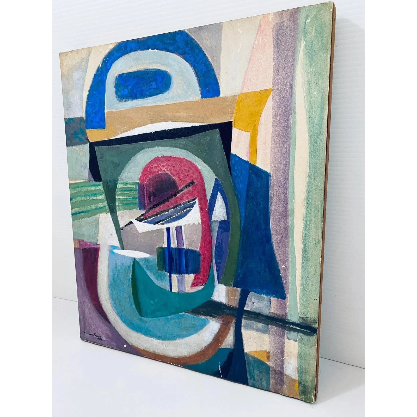 bernard-segal-the-blue-arc-acrylic-painting-on-board-4221