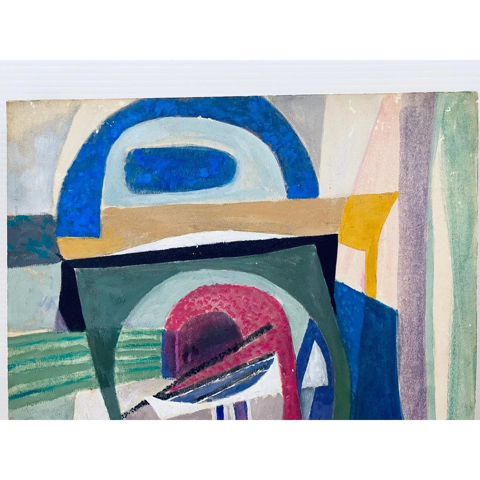bernard-segal-the-blue-arc-acrylic-painting-on-board-6896