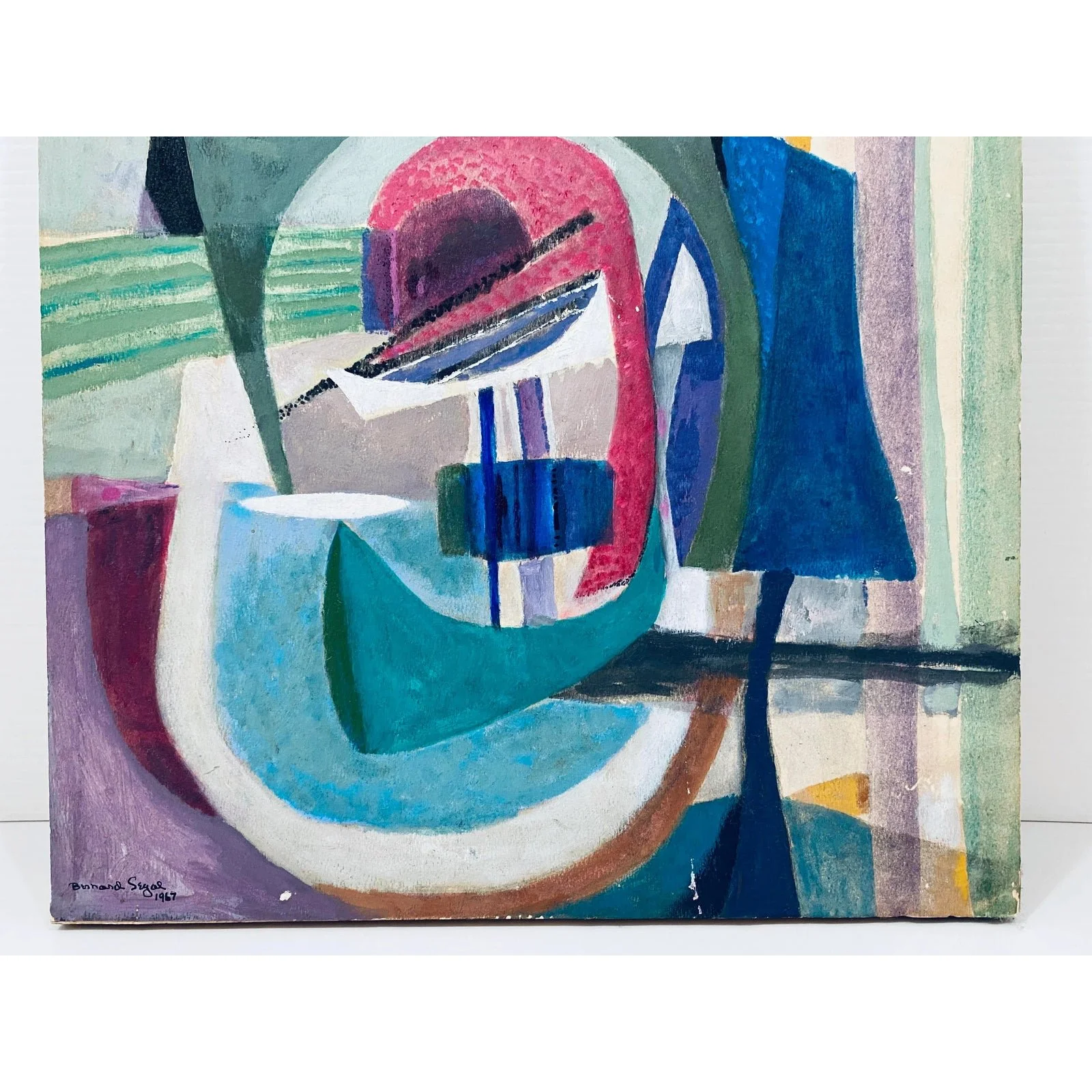 bernard-segal-the-blue-arc-acrylic-painting-on-board-1259