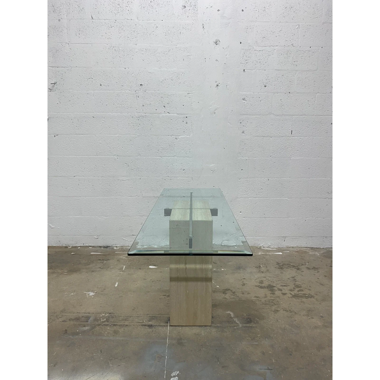 glass-top-rectangular-travertine-and-chrome-console-table-by-artedi-8582