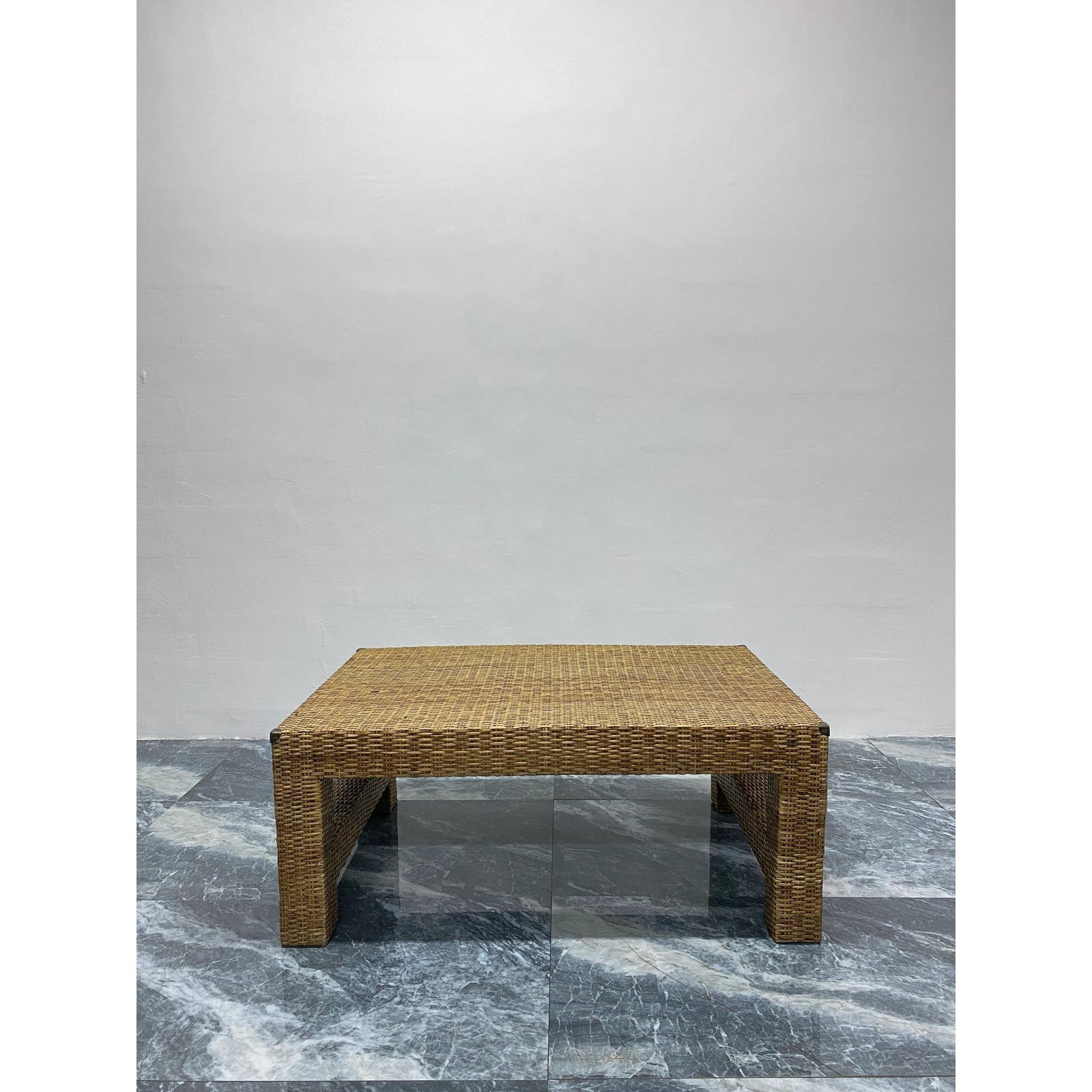 natural-fiber-woven-rattan-coffee-table-with-vintage-brass-corners-2934