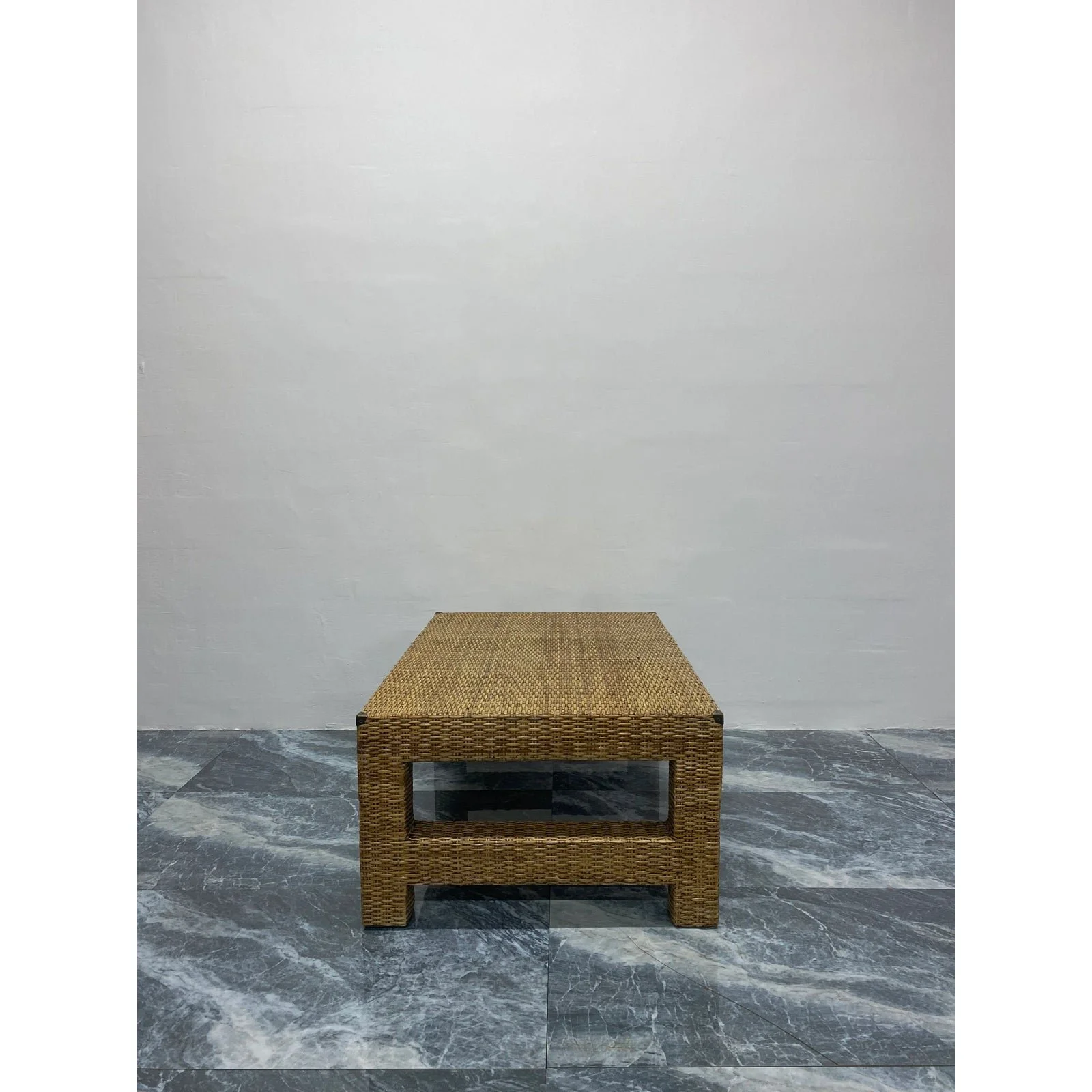 natural-fiber-woven-rattan-coffee-table-with-vintage-brass-corners-4980