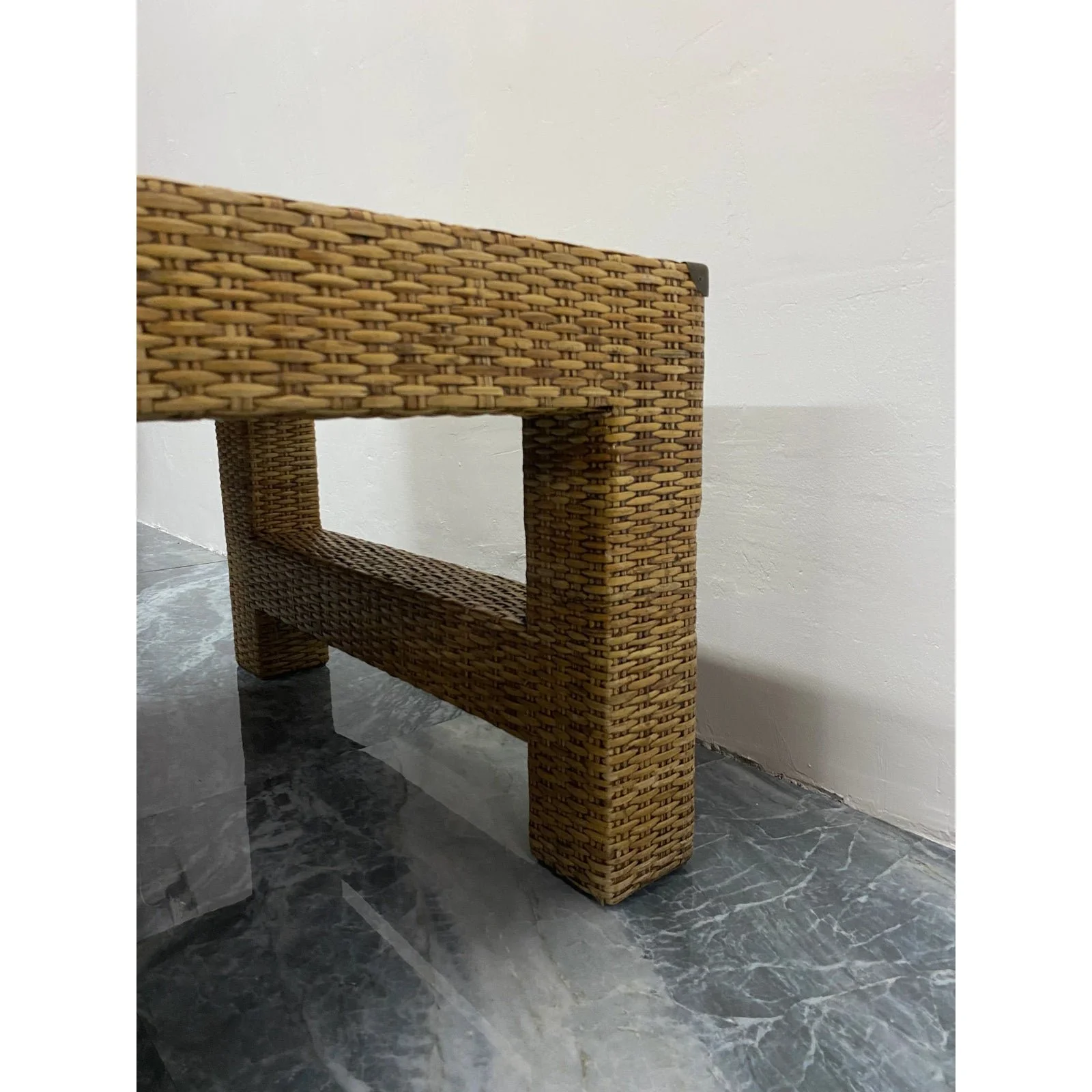 natural-fiber-woven-rattan-coffee-table-with-vintage-brass-corners-4202