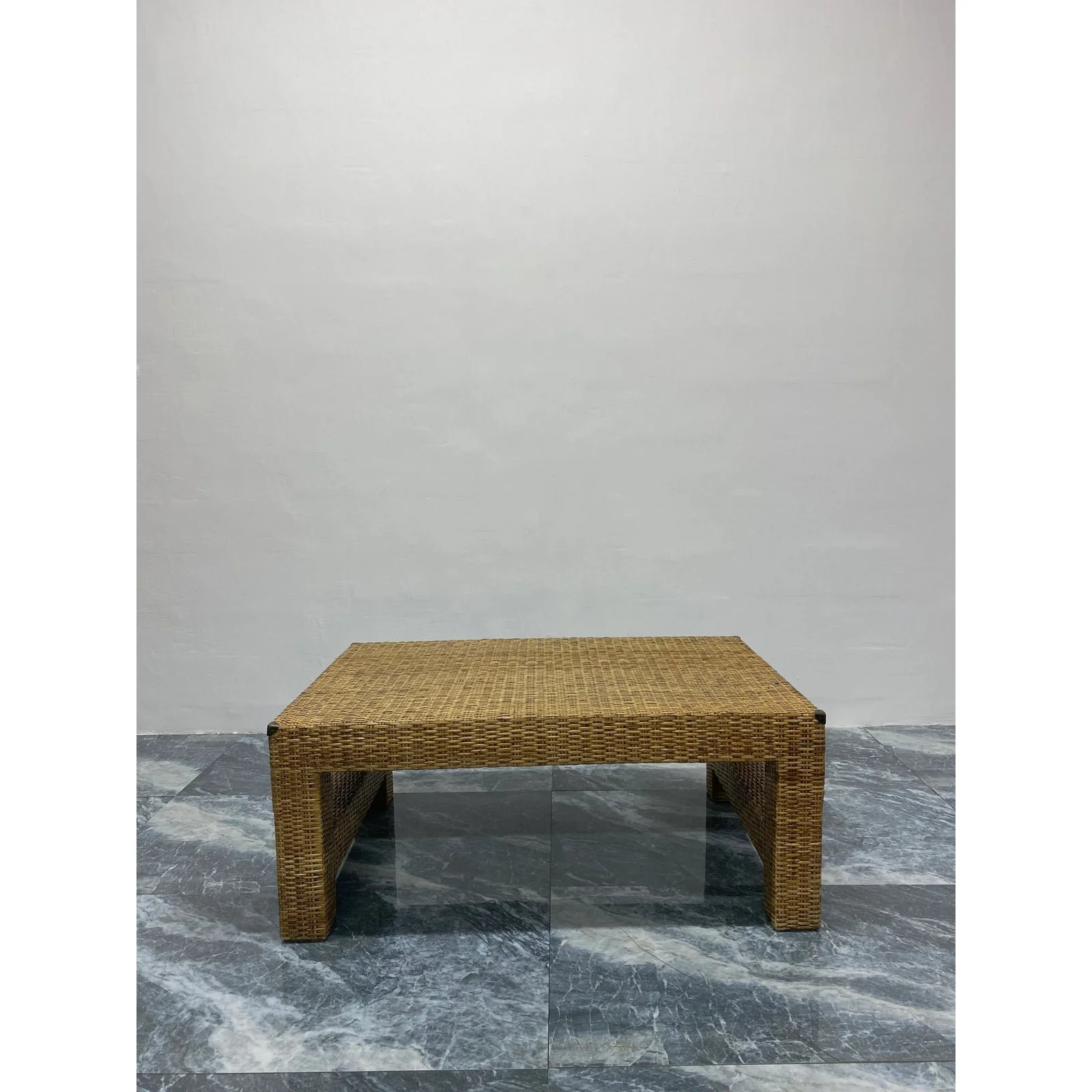 natural-fiber-woven-rattan-coffee-table-with-vintage-brass-corners-7670