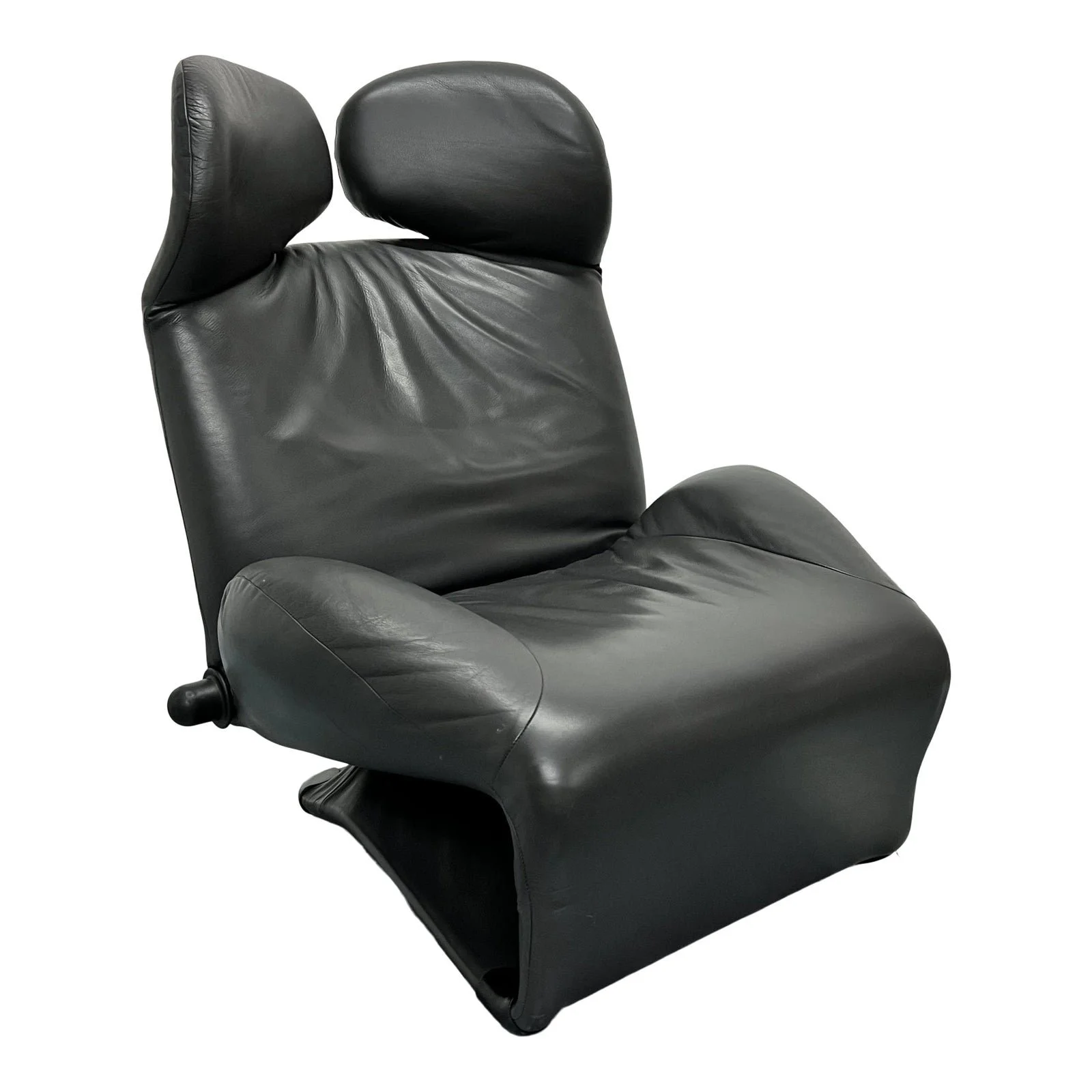 toshiyuki-kita-wink-charcoal-gray-leather-lounge-chair-for-cassina-1980s-8413