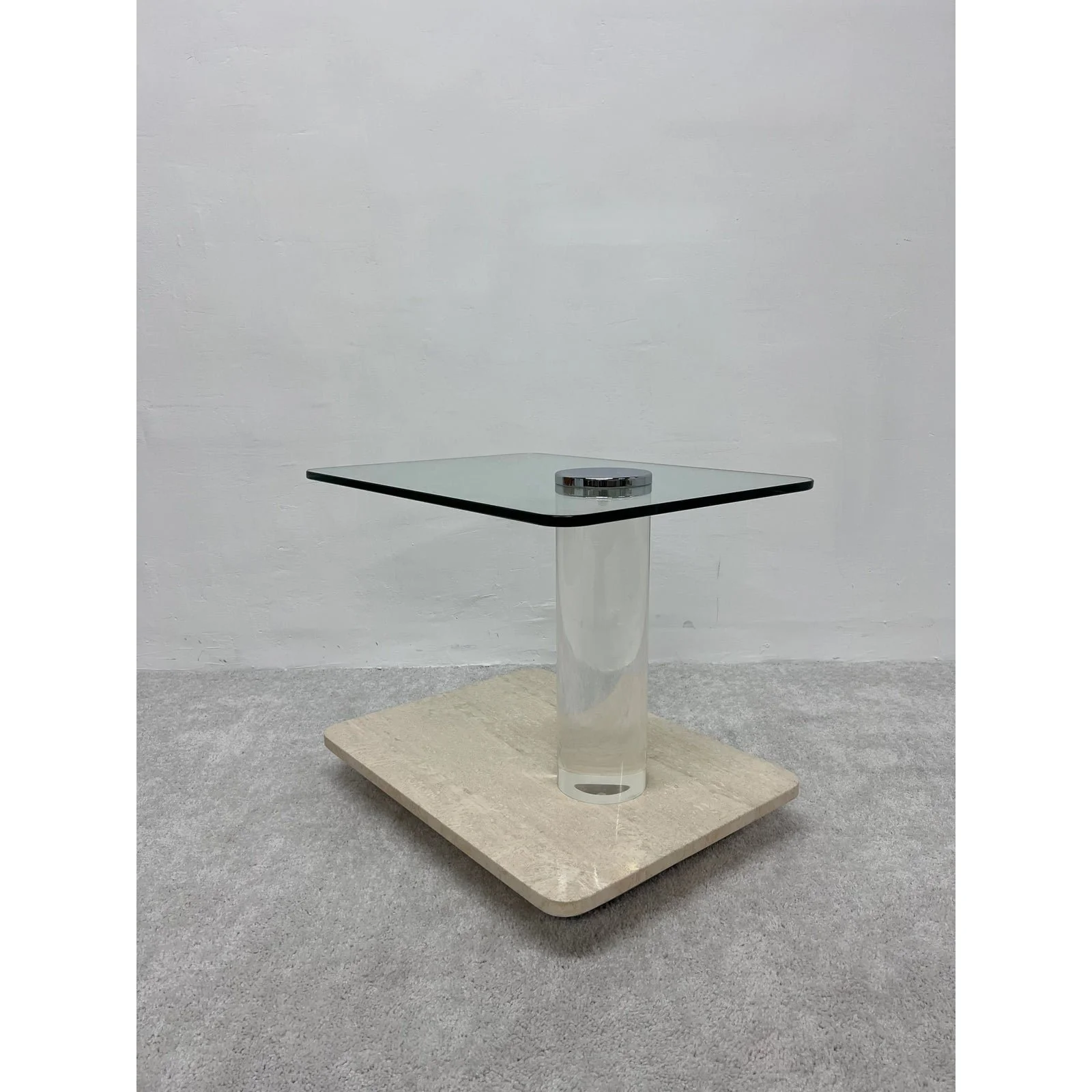 lion-in-frost-travertine-and-glass-side-table-with-lucite-column-1970s-7015