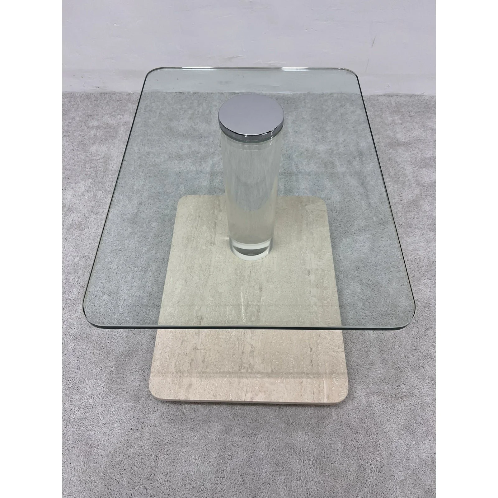 lion-in-frost-travertine-and-glass-side-table-with-lucite-column-1970