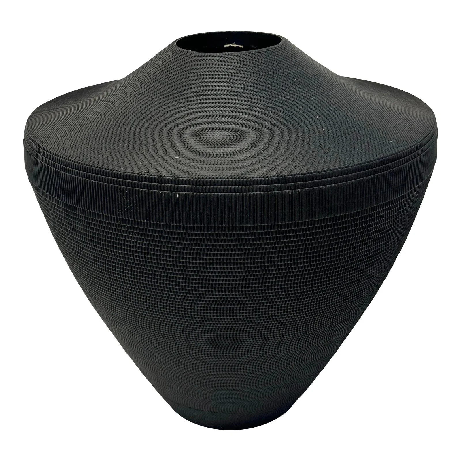 postmodern-black-corrugated-cardboard-vase-by-flute-chicago-4407