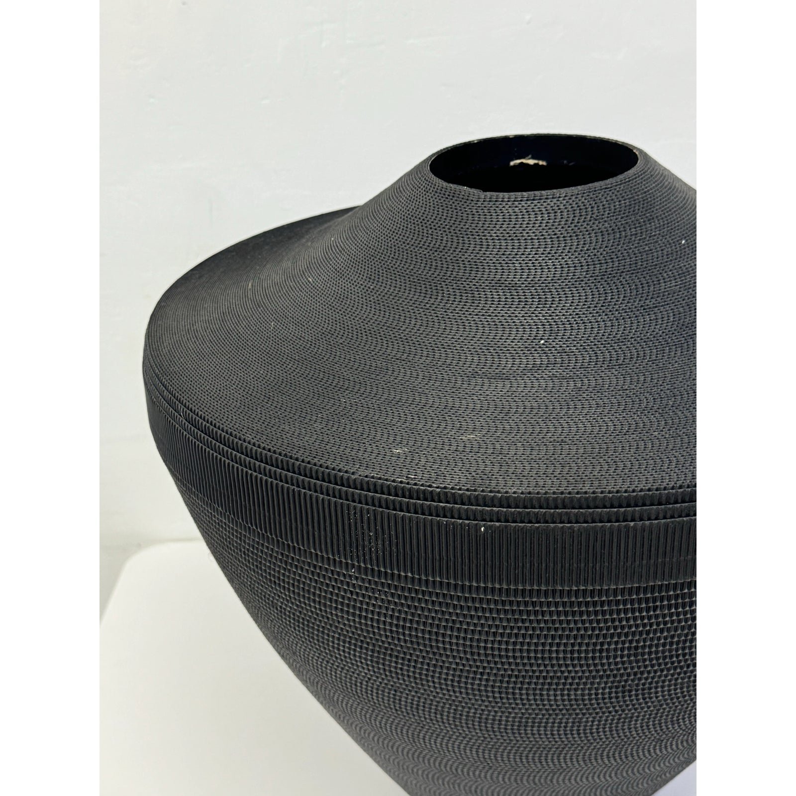 postmodern-black-corrugated-cardboard-vase-by-flute-chicago-6969