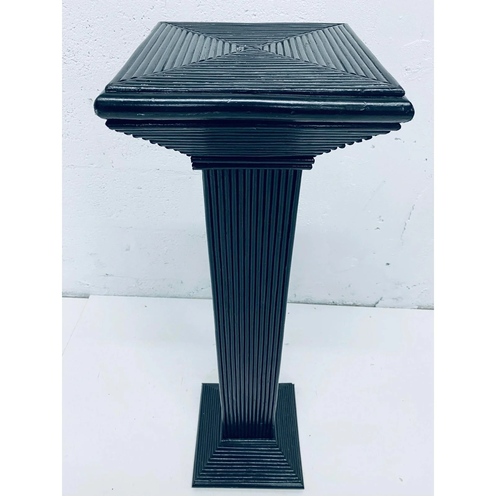 mid-century-black-lacquered-pencil-reed-rattan-pedestal-table-6525