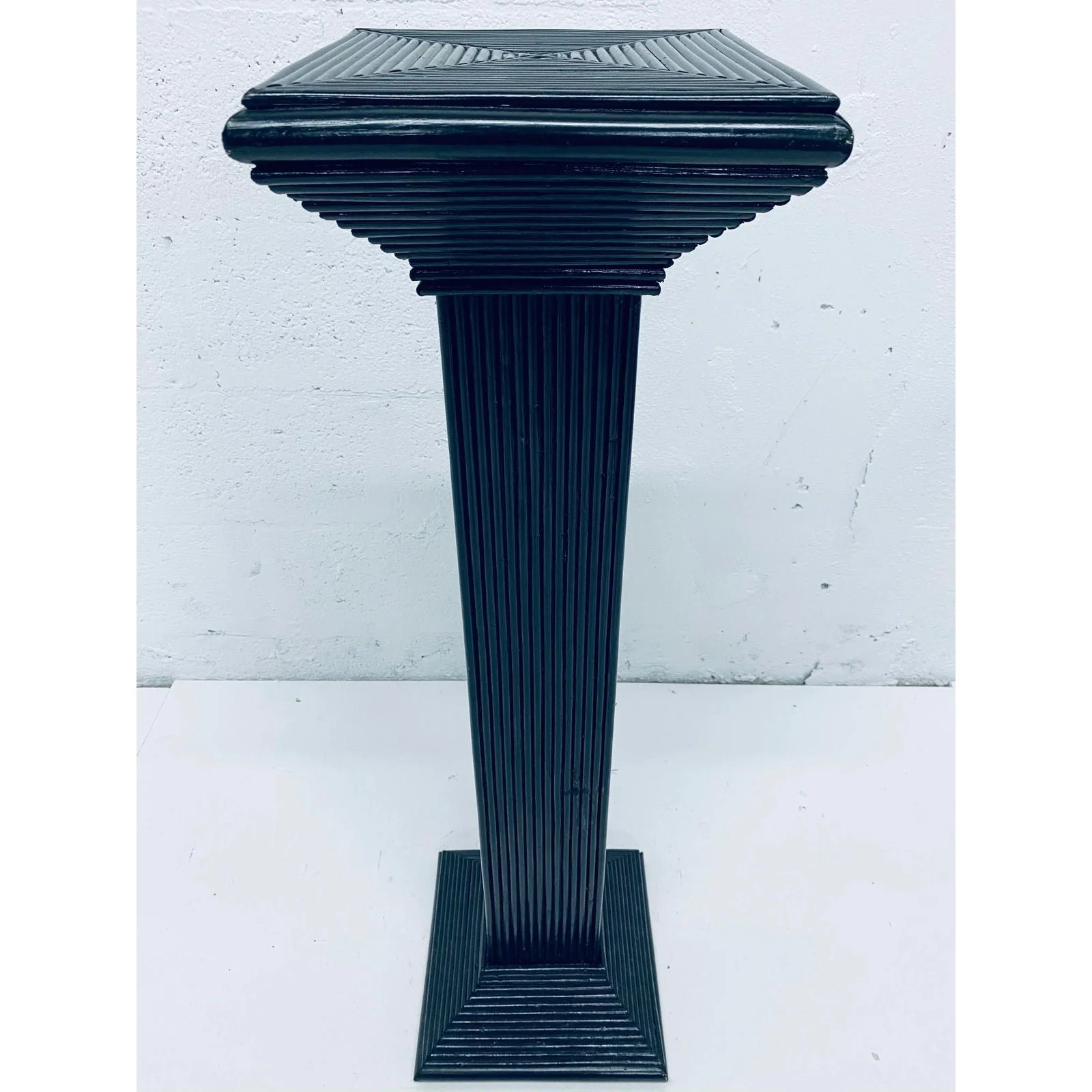 mid-century-black-lacquered-pencil-reed-rattan-pedestal-table-9631