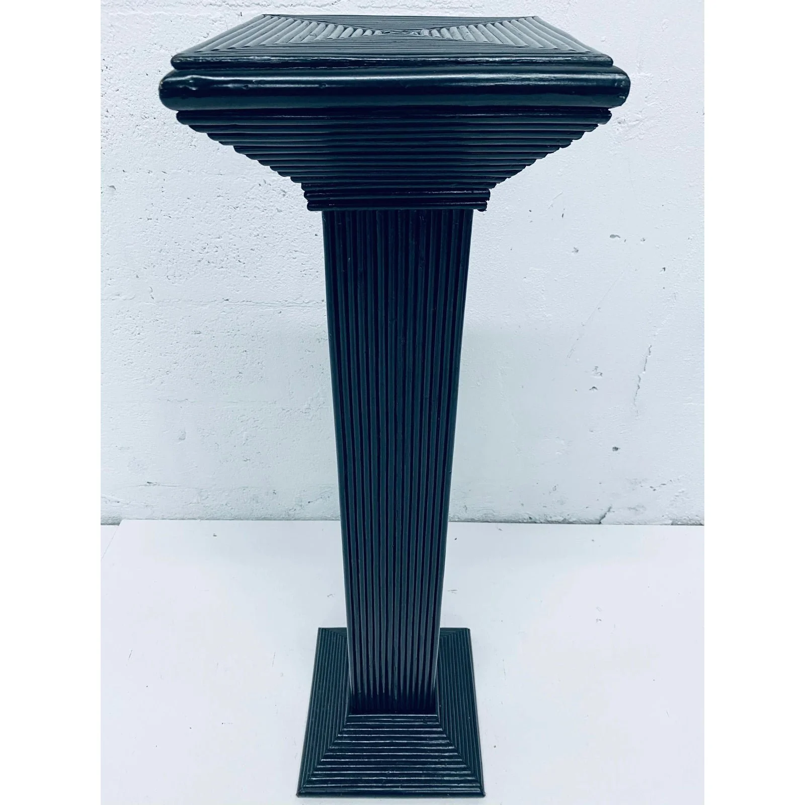 mid-century-black-lacquered-pencil-reed-rattan-pedestal-table-5752