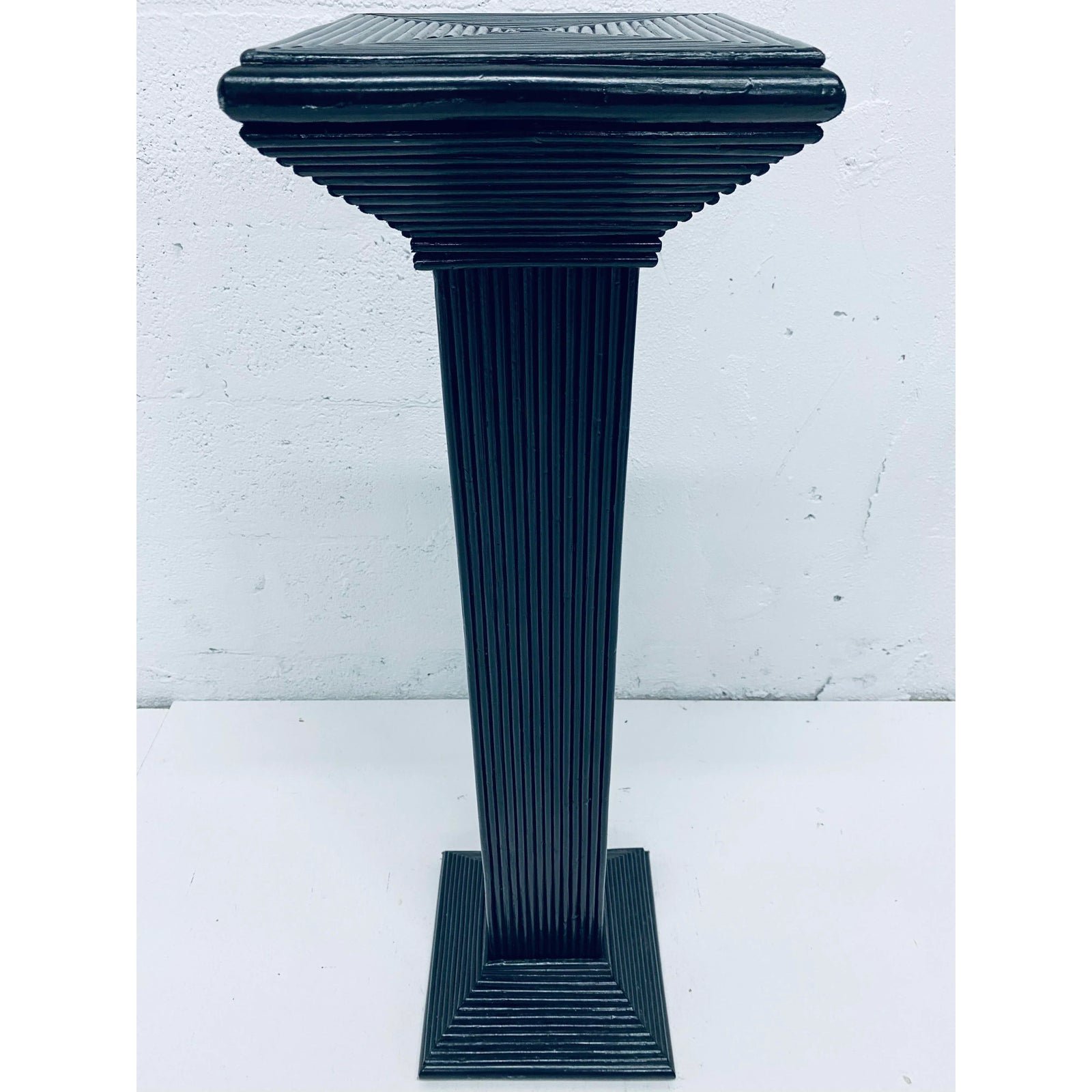 mid-century-black-lacquered-pencil-reed-rattan-pedestal-table-2076
