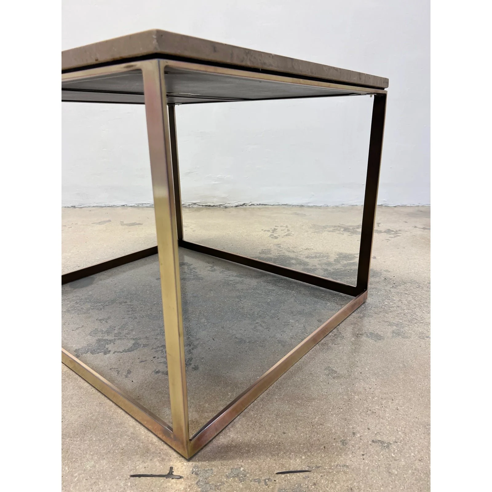 mitchell-gold-bob-williams-travertine-and-brass-bronze-side-table-4038