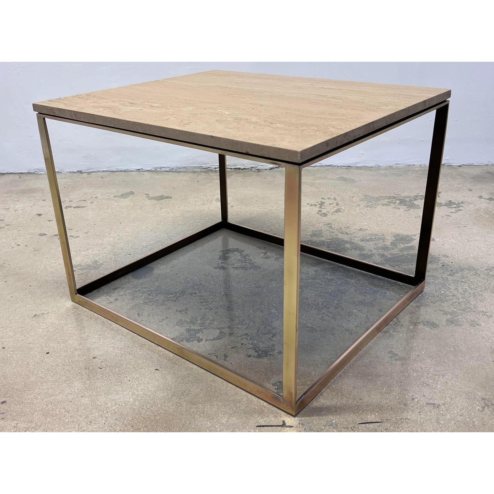 mitchell-gold-bob-williams-travertine-and-brass-bronze-side-table-1065