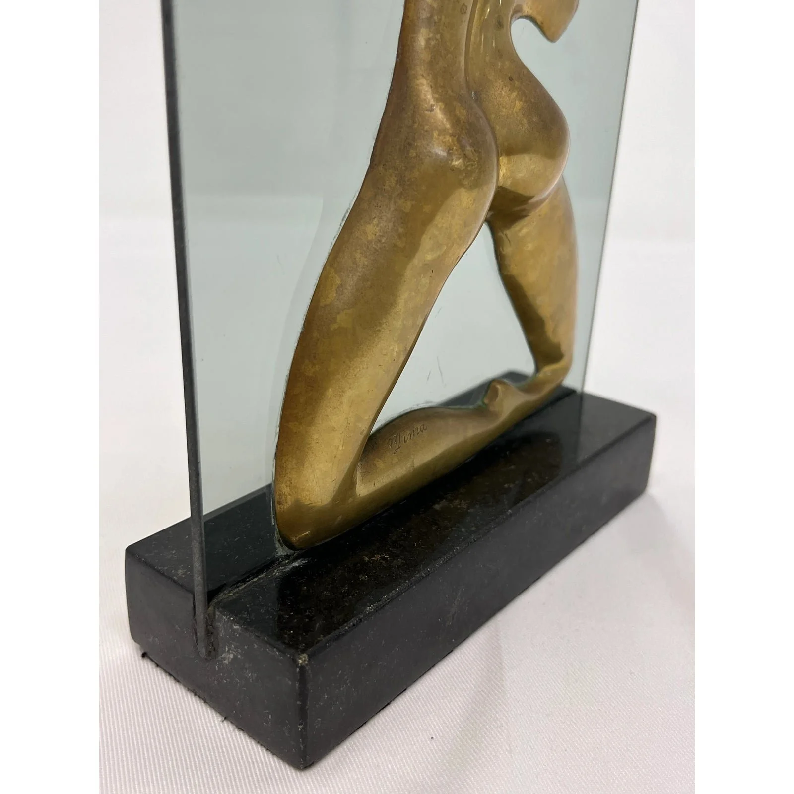 brazilian-mid-century-modern-bronze-sculpture-on-glass-and-granite-base-1960