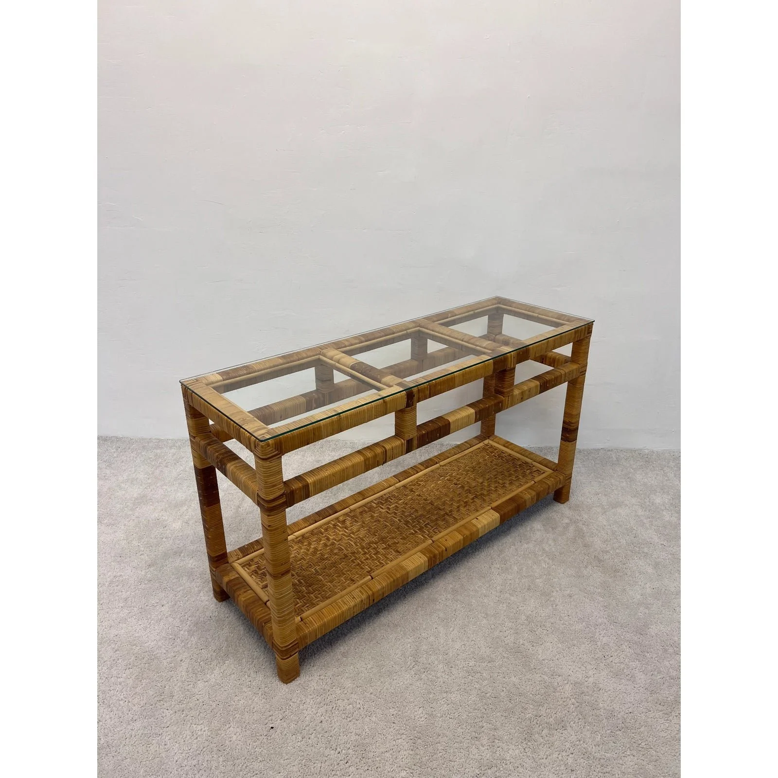 mid-century-rattan-and-glass-top-console-table-1394