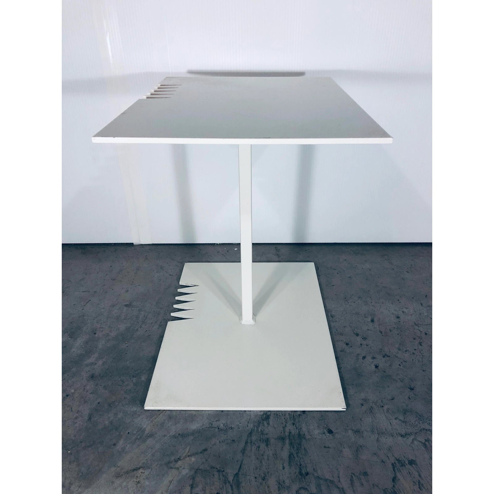 artist-signed-white-lacquered-steel-side-table-6606