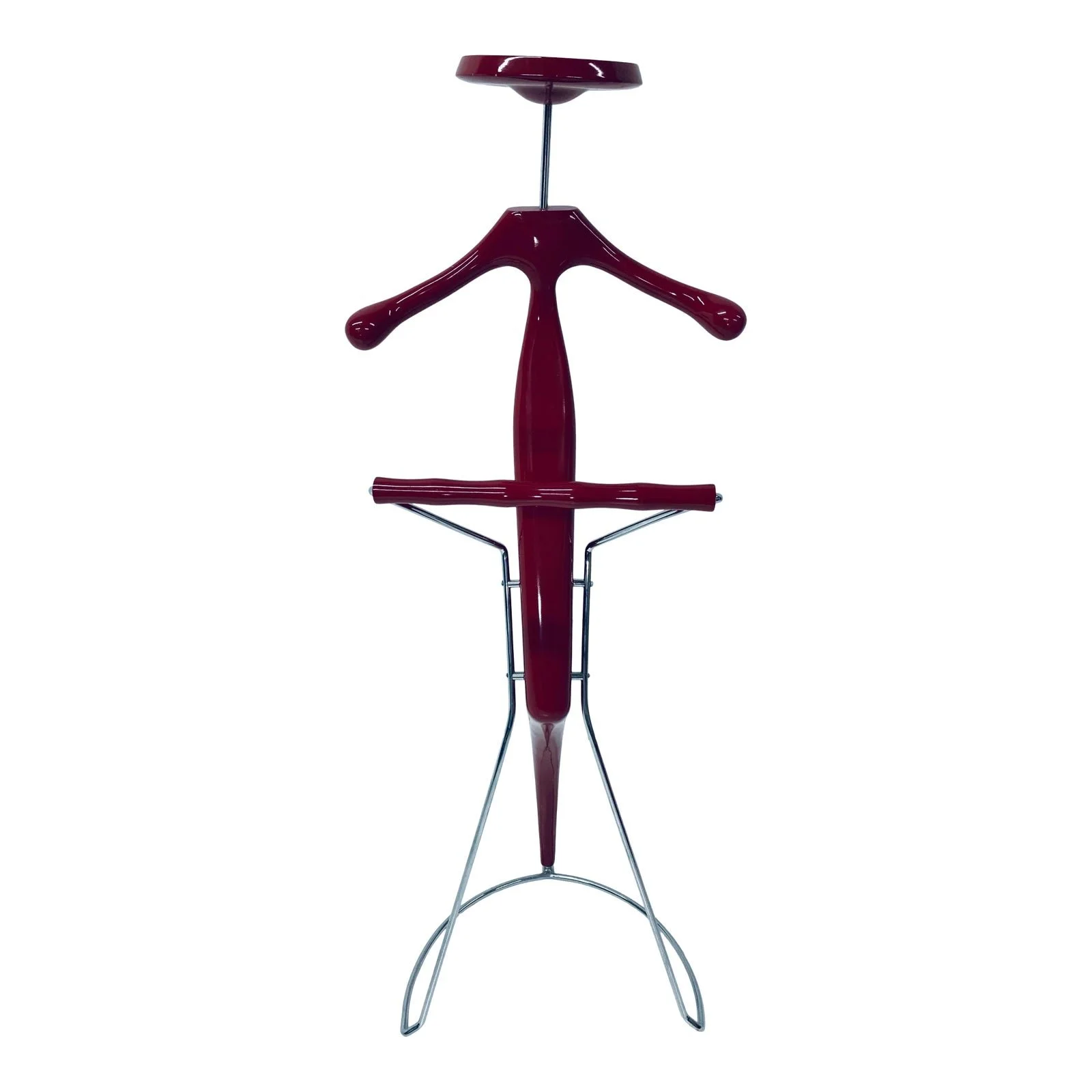 post-modern-sir-bis-porada-red-lacquered-and-chrome-unisex-valet-stand-1590
