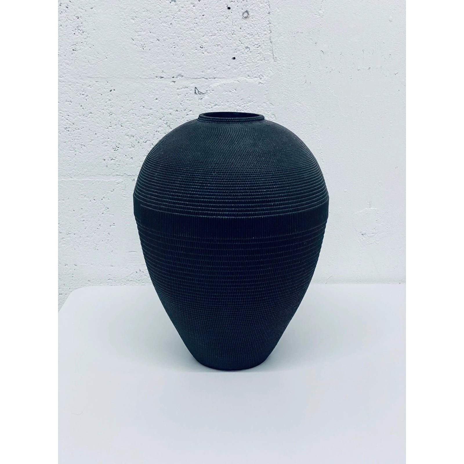 postmodern-black-corrugated-cardboard-vase-by-flute-chicago-4680