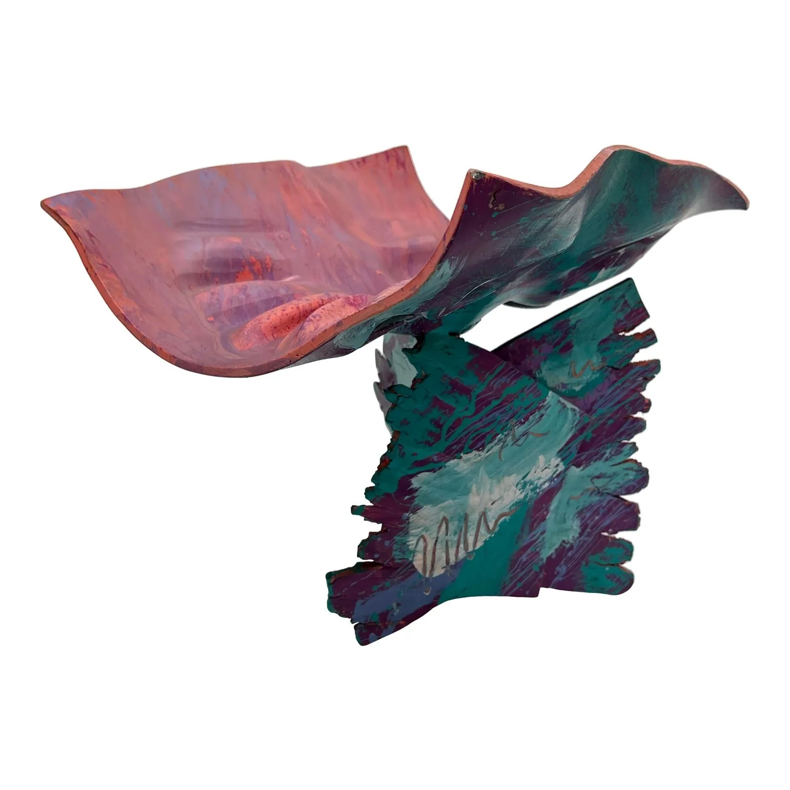 90s-modern-graffiti-art-bowl-sculpture-signed-by-artist-1990-9433