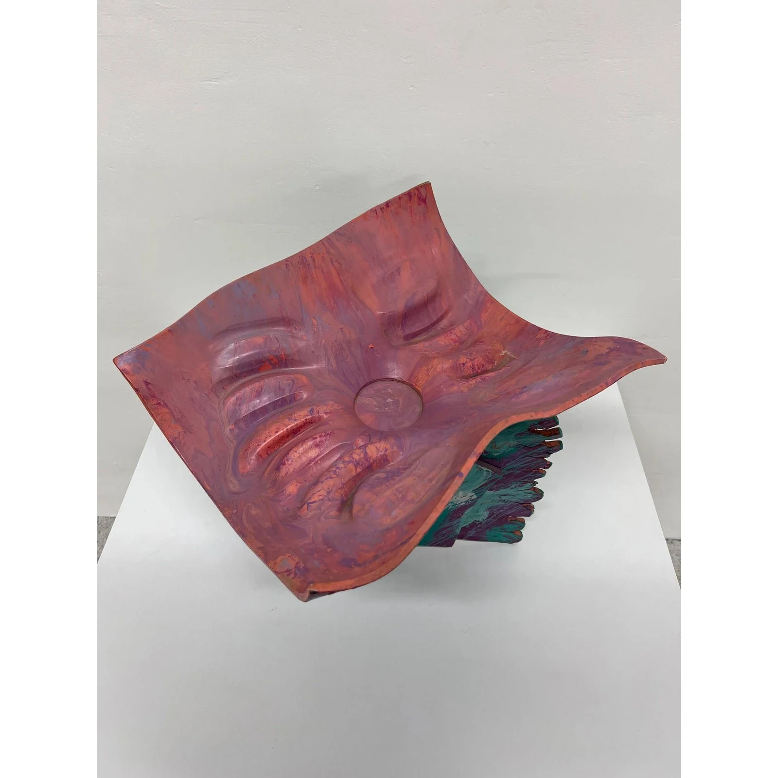 90s-modern-graffiti-art-bowl-sculpture-signed-by-artist-1990-4943
